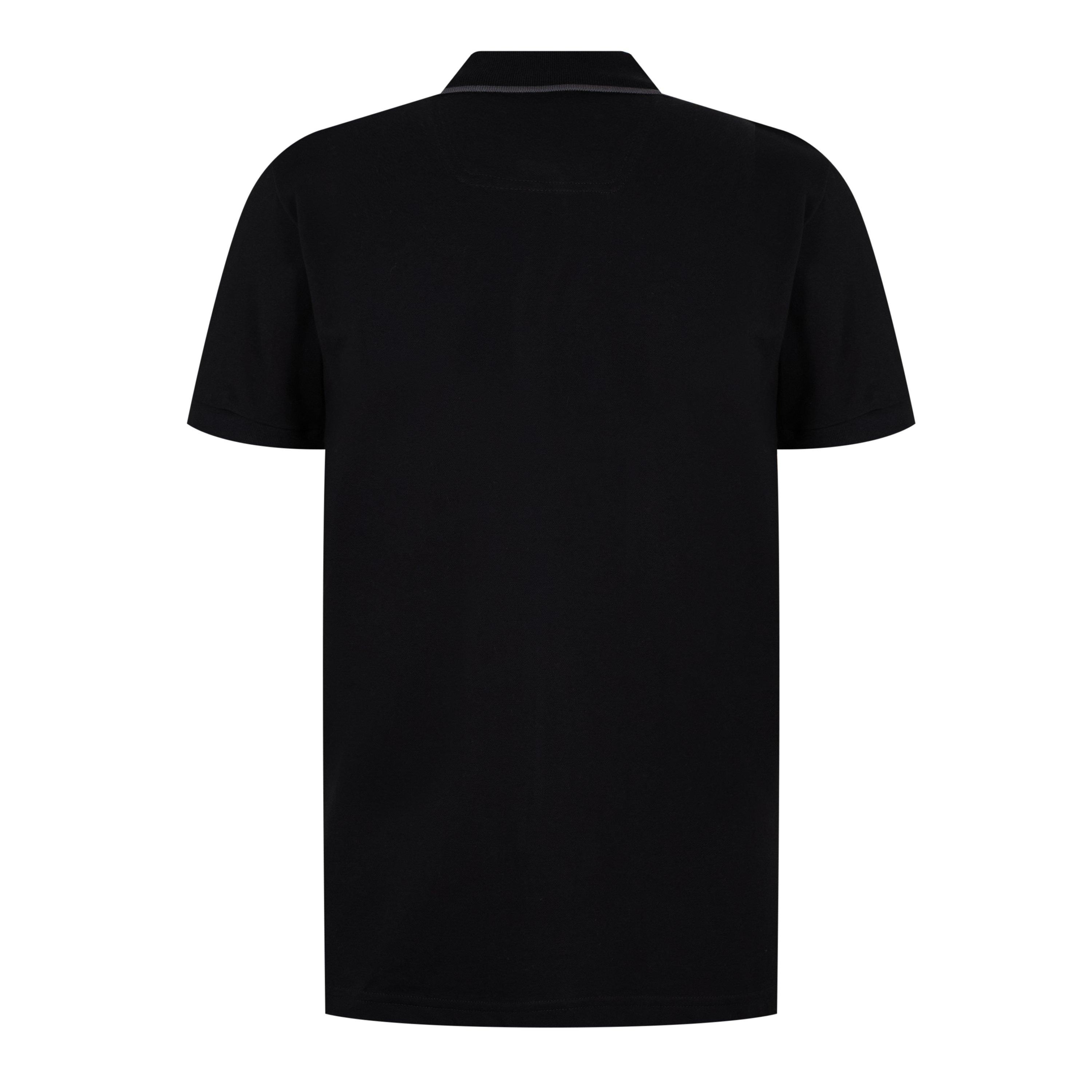 Black 001 - Boss - Men's Philix Tape Polo Shirt, Iconic Logo at Chest - 2