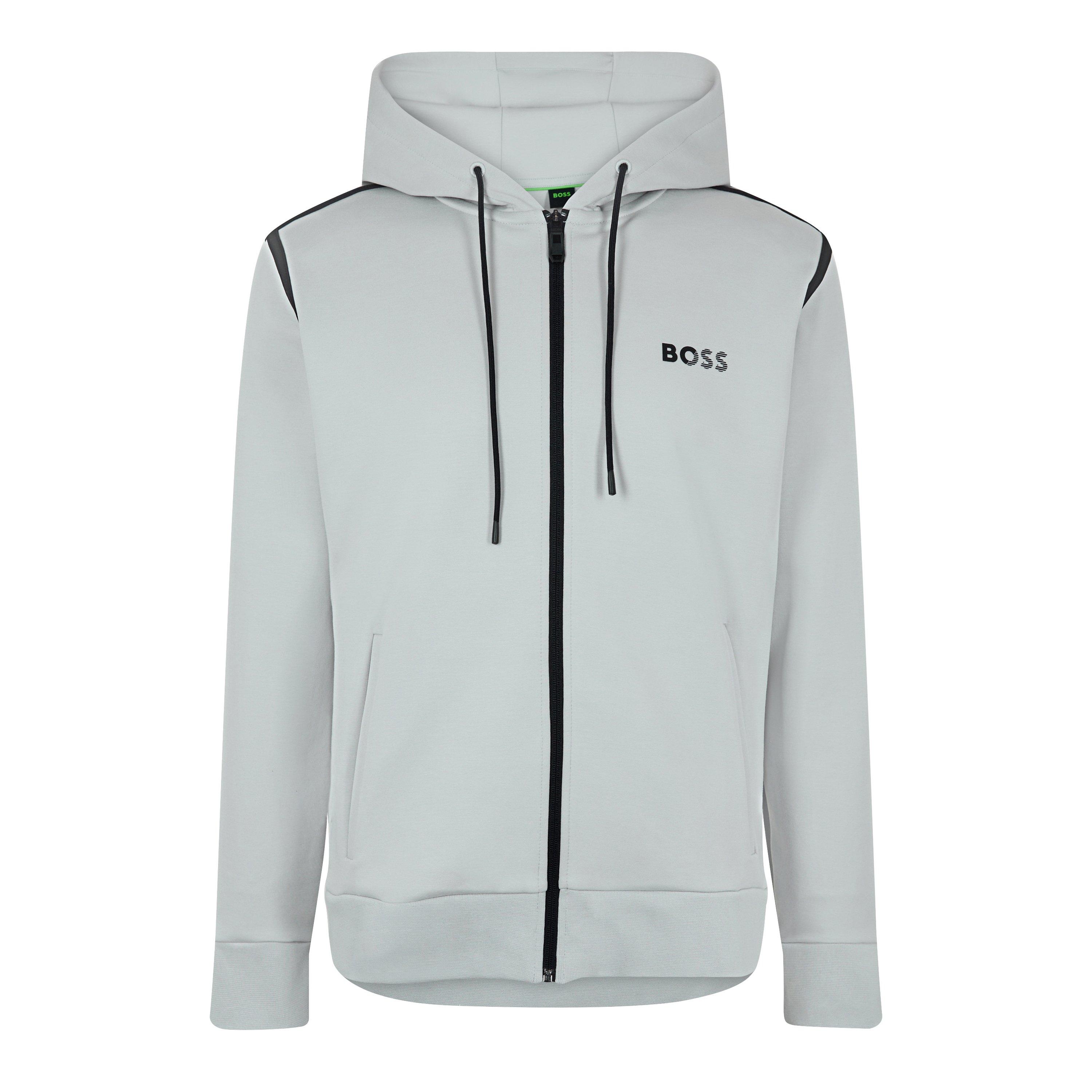 Lt Pas Grey 054 - Boss - Men's Saggy Tape X Zip-up Hoodie - 1