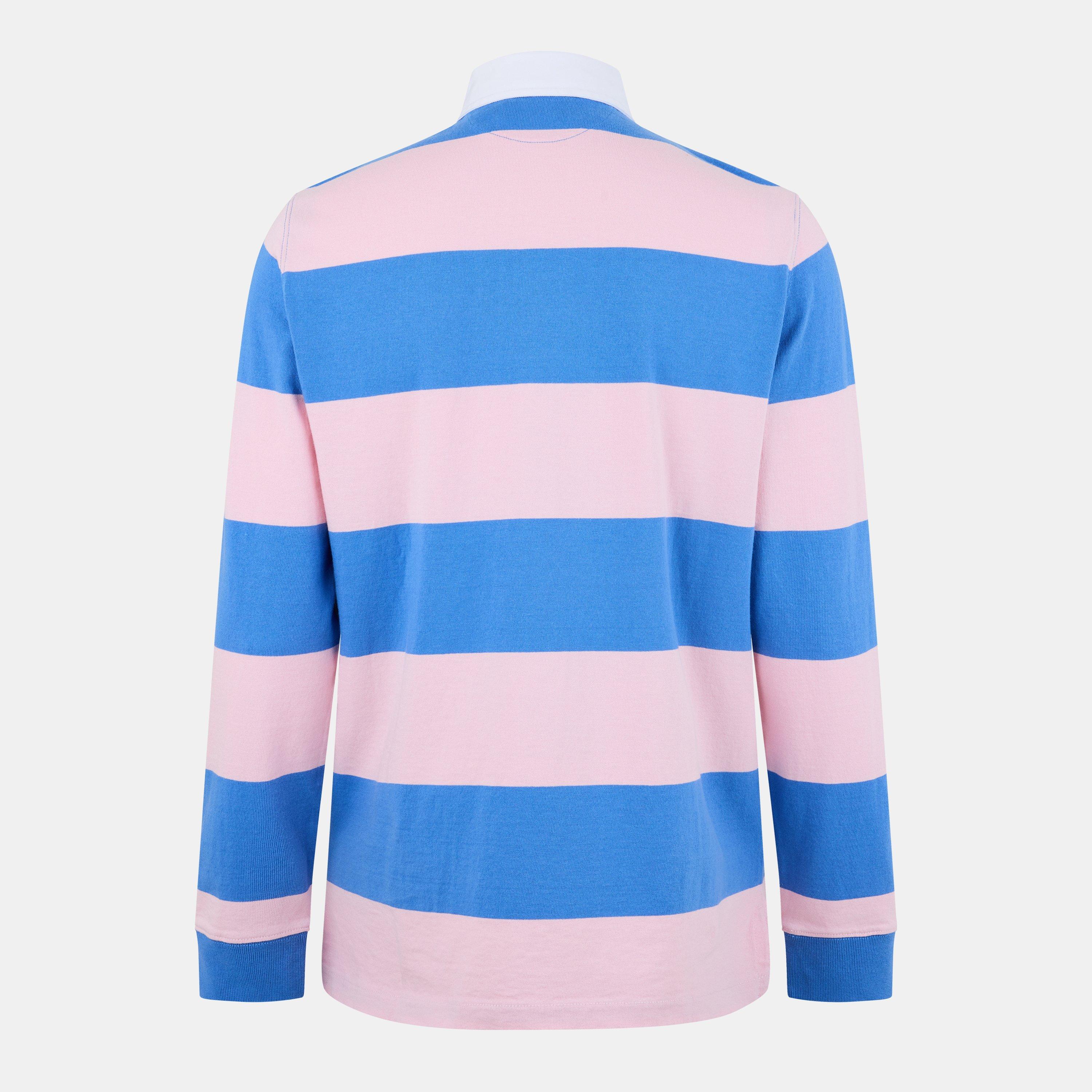 Pink/Blue - Polo Ralph Lauren - Men's Stripe Rugby Polo Shirt - 2
