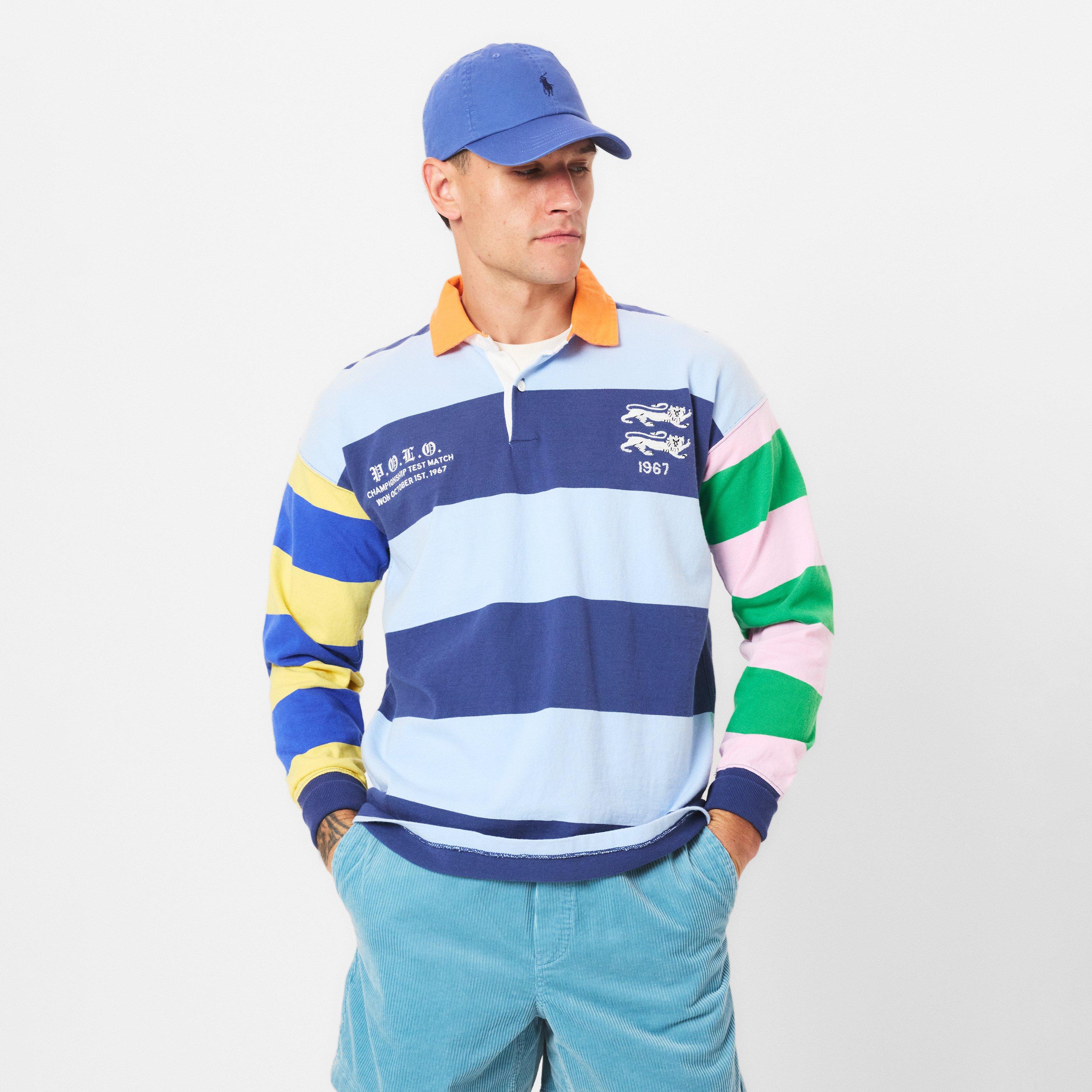 Newport Navy - Polo Ralph Lauren - Men's Multi-Stripe Rugby Polo Shirt - 3