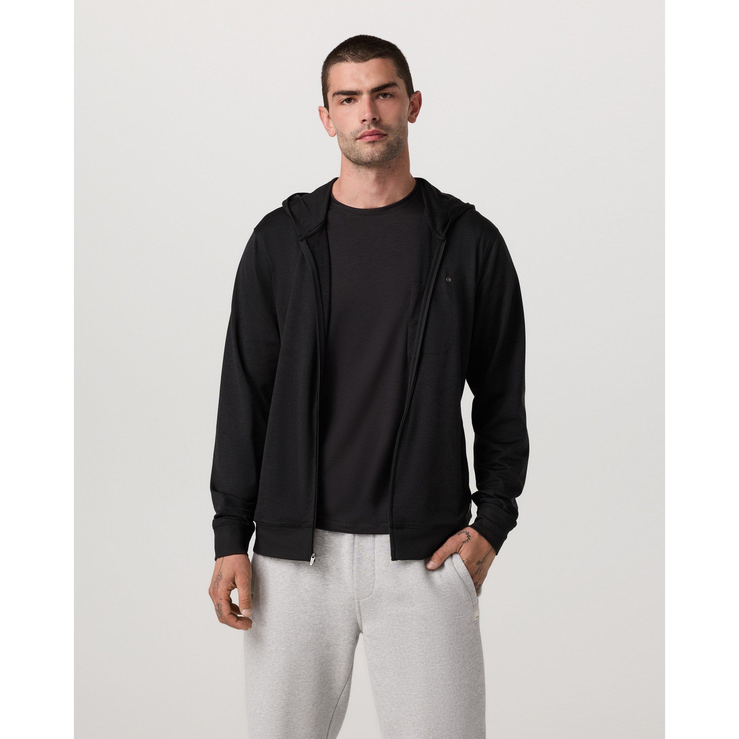 Black Heather - Vuori - Men's Ponto Full Zip Performance Hoodie - 2