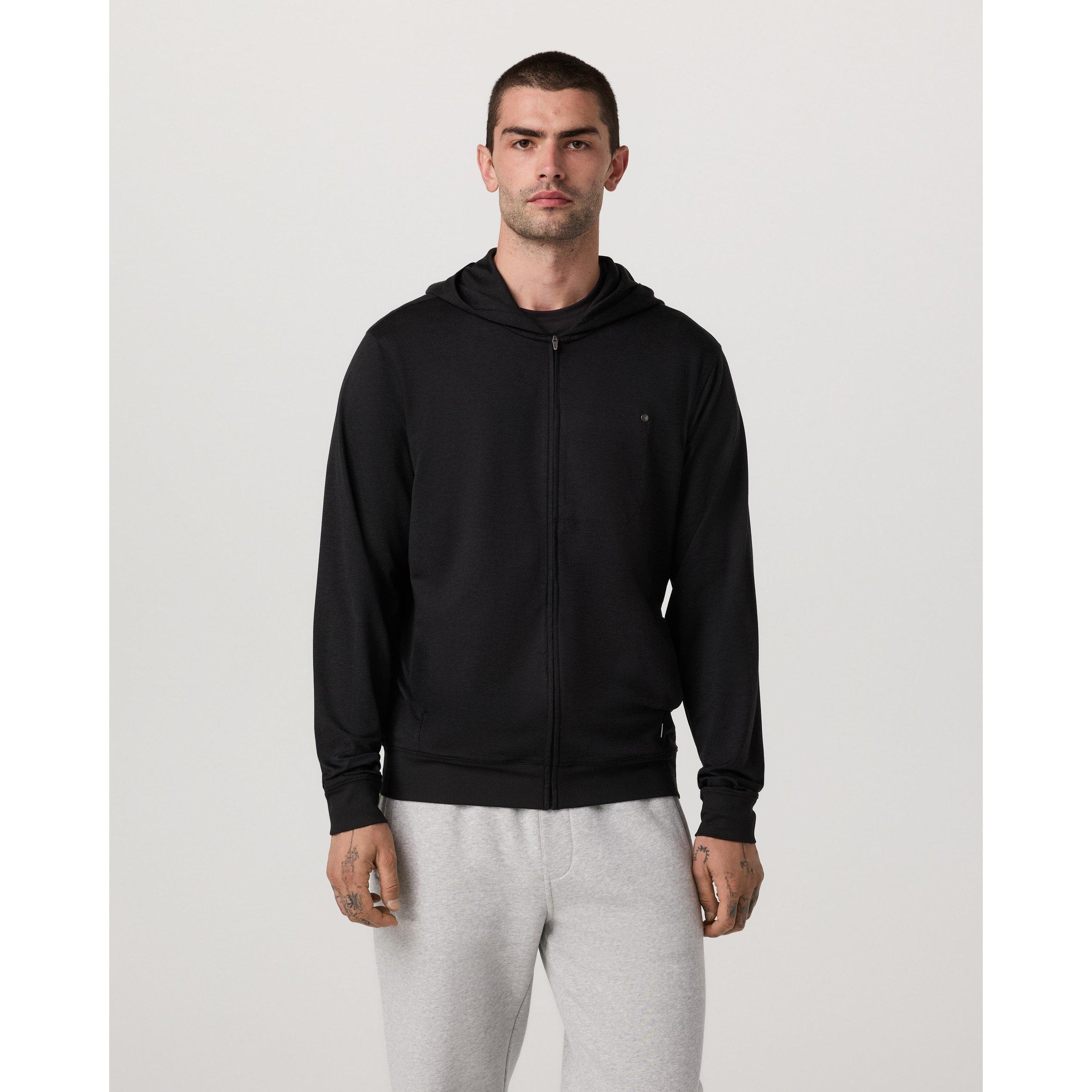 Black Heather - Vuori - Men's Ponto Full Zip Performance Hoodie - 3