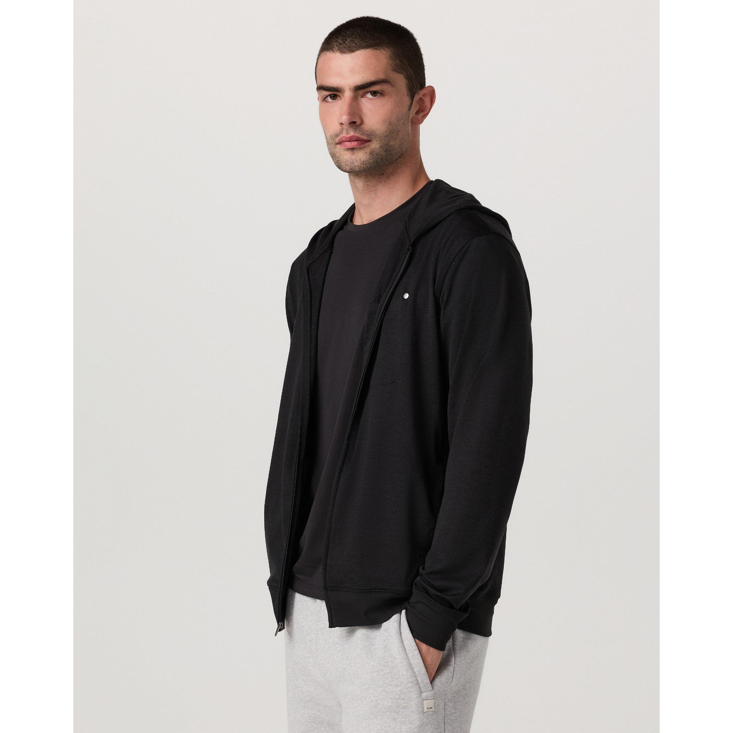 Black Heather - Vuori - Men's Ponto Full Zip Performance Hoodie - 5