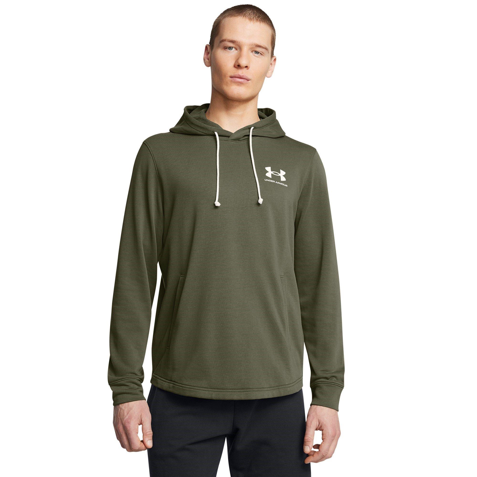 M.Green/White - Under Armour - Rival Terry Hoodie - 2