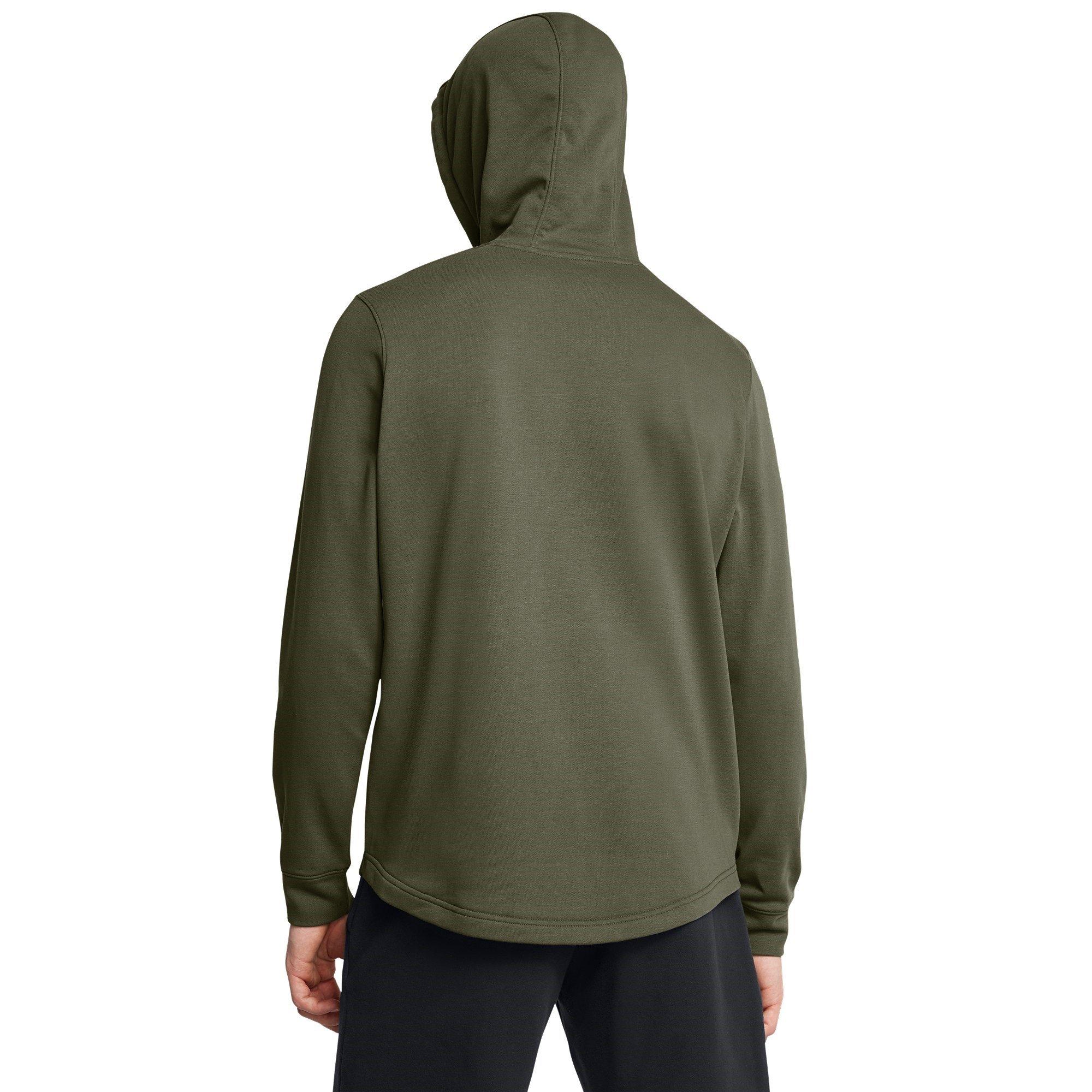 M.Green/White - Under Armour - Rival Terry Hoodie - 3