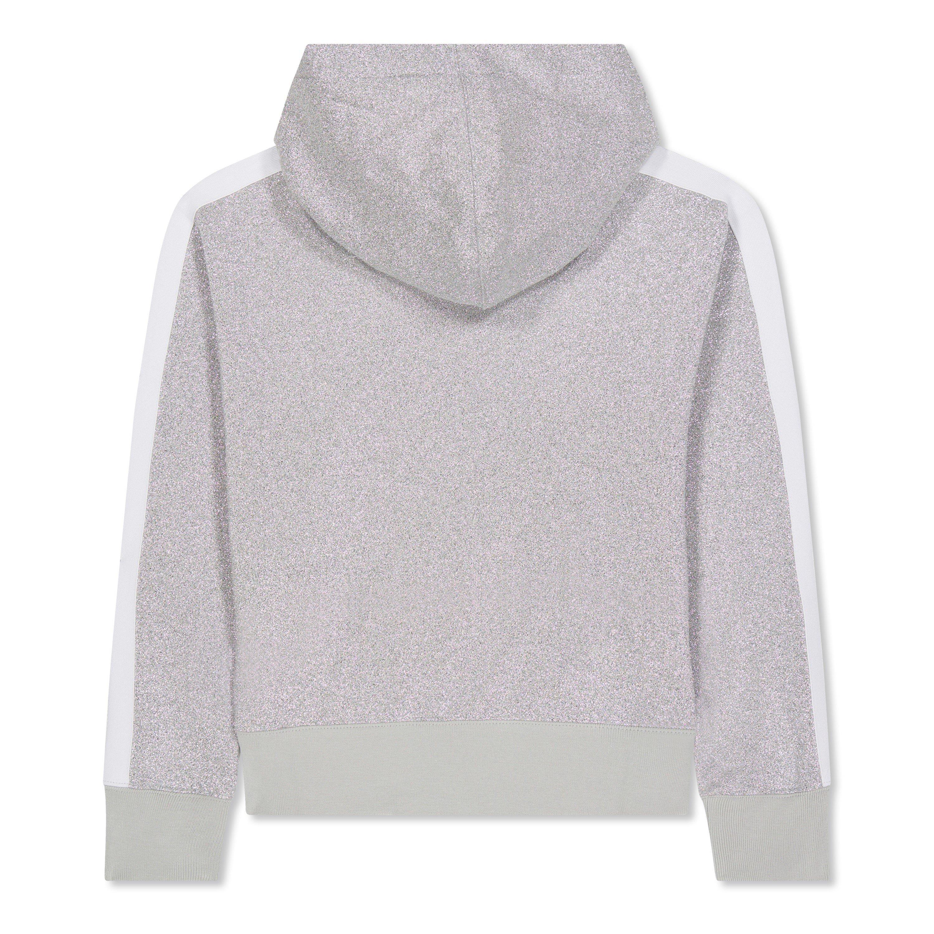 Argento/Bianco - Palm Angels - Kids' Embroidered Logo Stripe Hoodie - 2