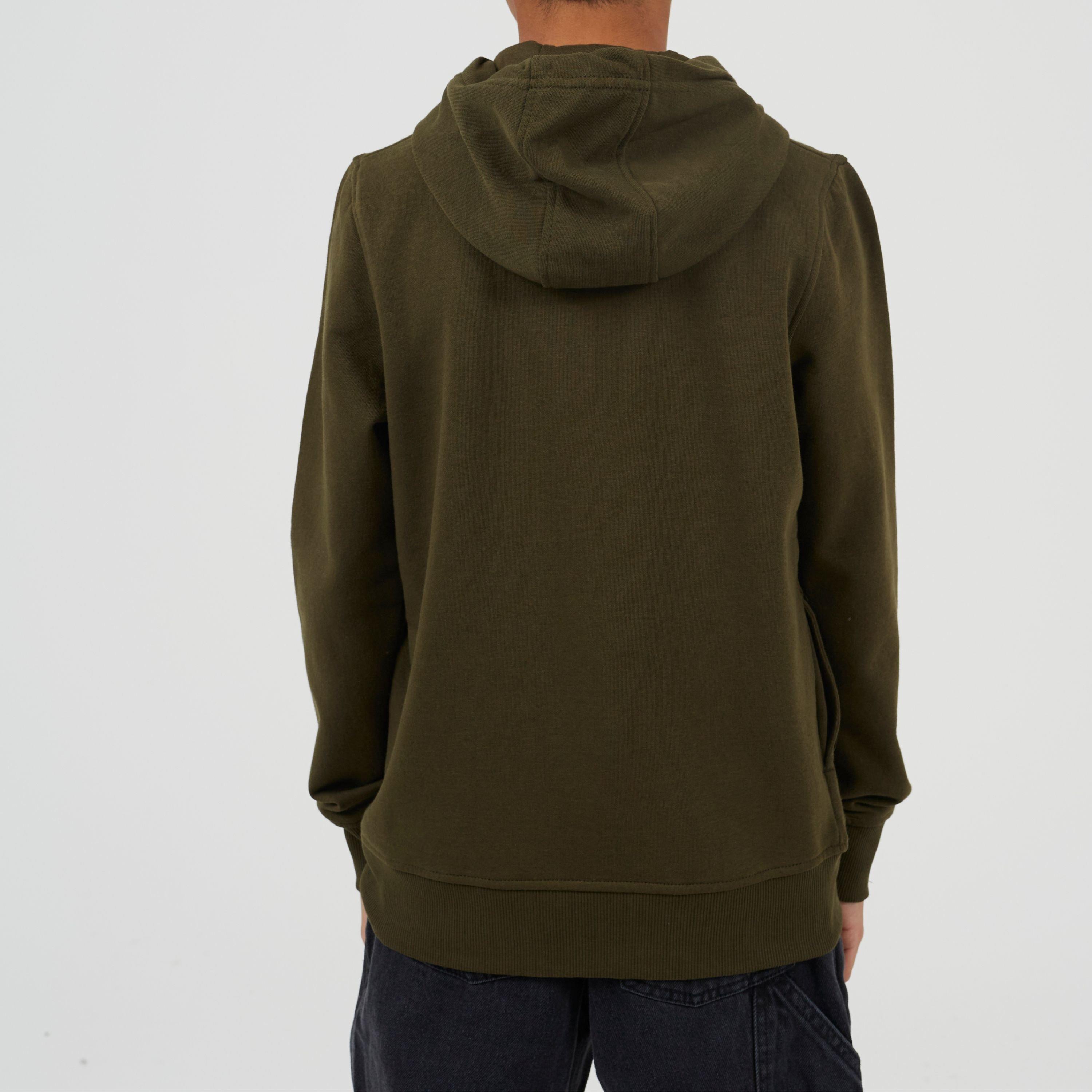 Mid Khaki - Brave Soul - Boys Full Zip Hoodie with Pockets - 2