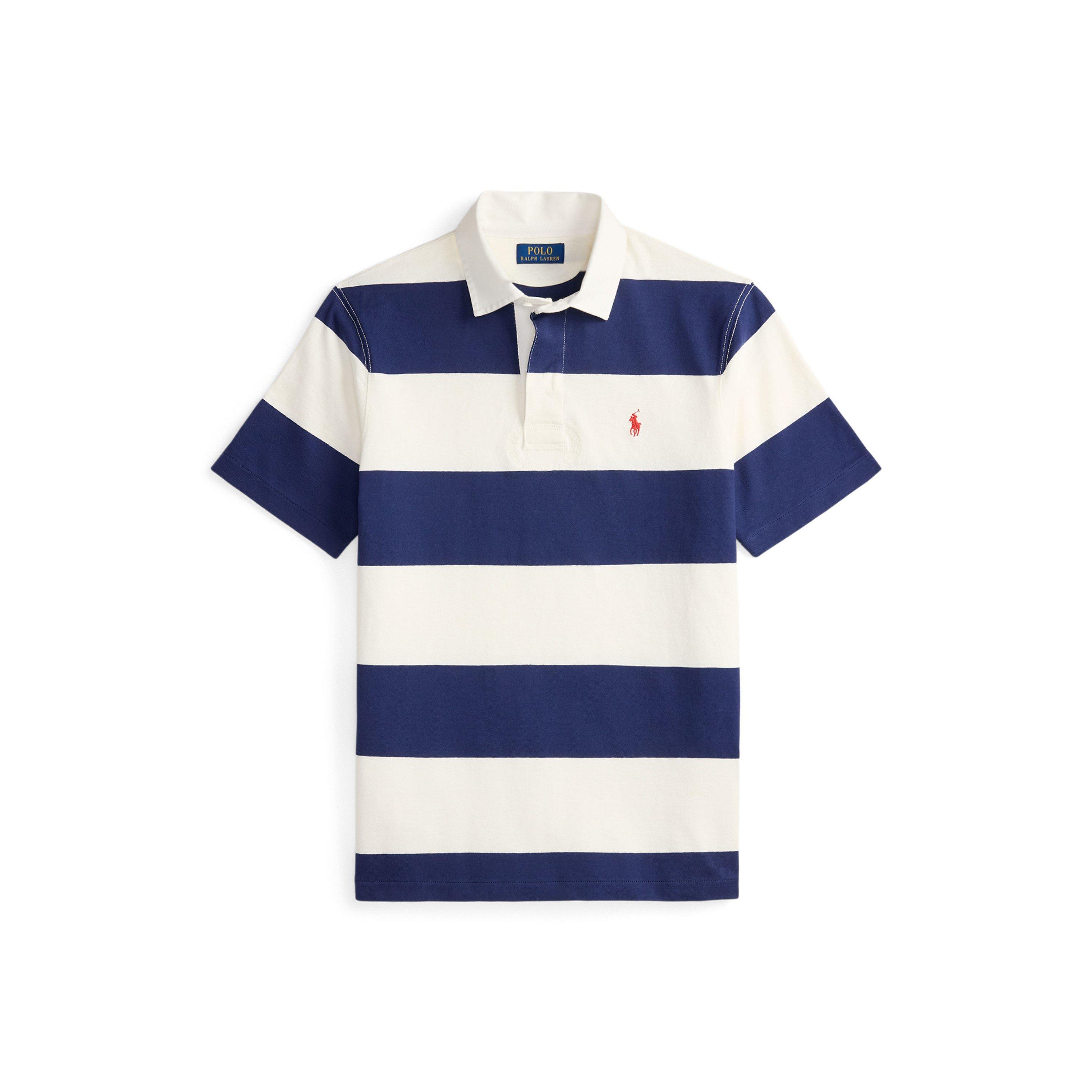 Polo Ralph Lauren Men's Navy/White Rugby Shirt - XL
