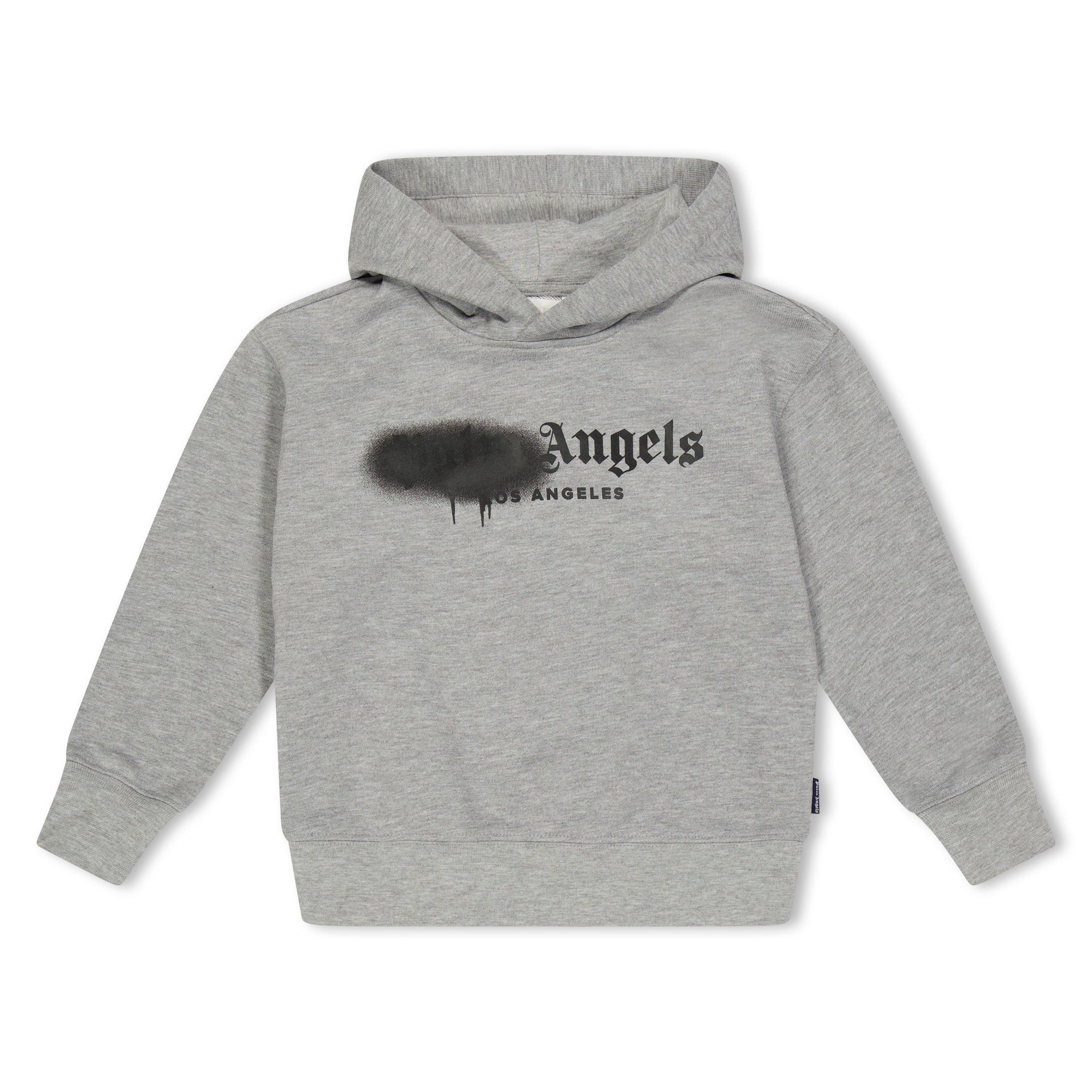 Palm Angels  Kids ' Spray Pull Over Hoodie - Grey/Black - 6Y