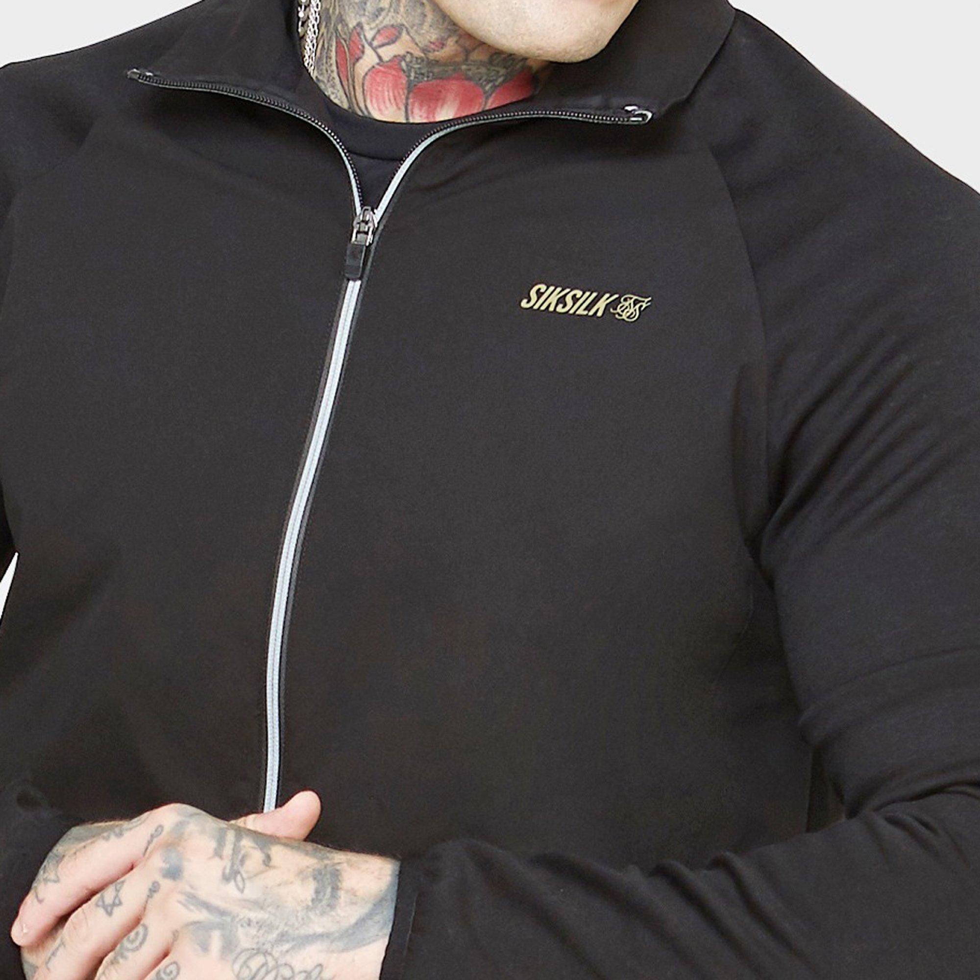 Black - SikSilk - Men's Zip Hoodie - 1