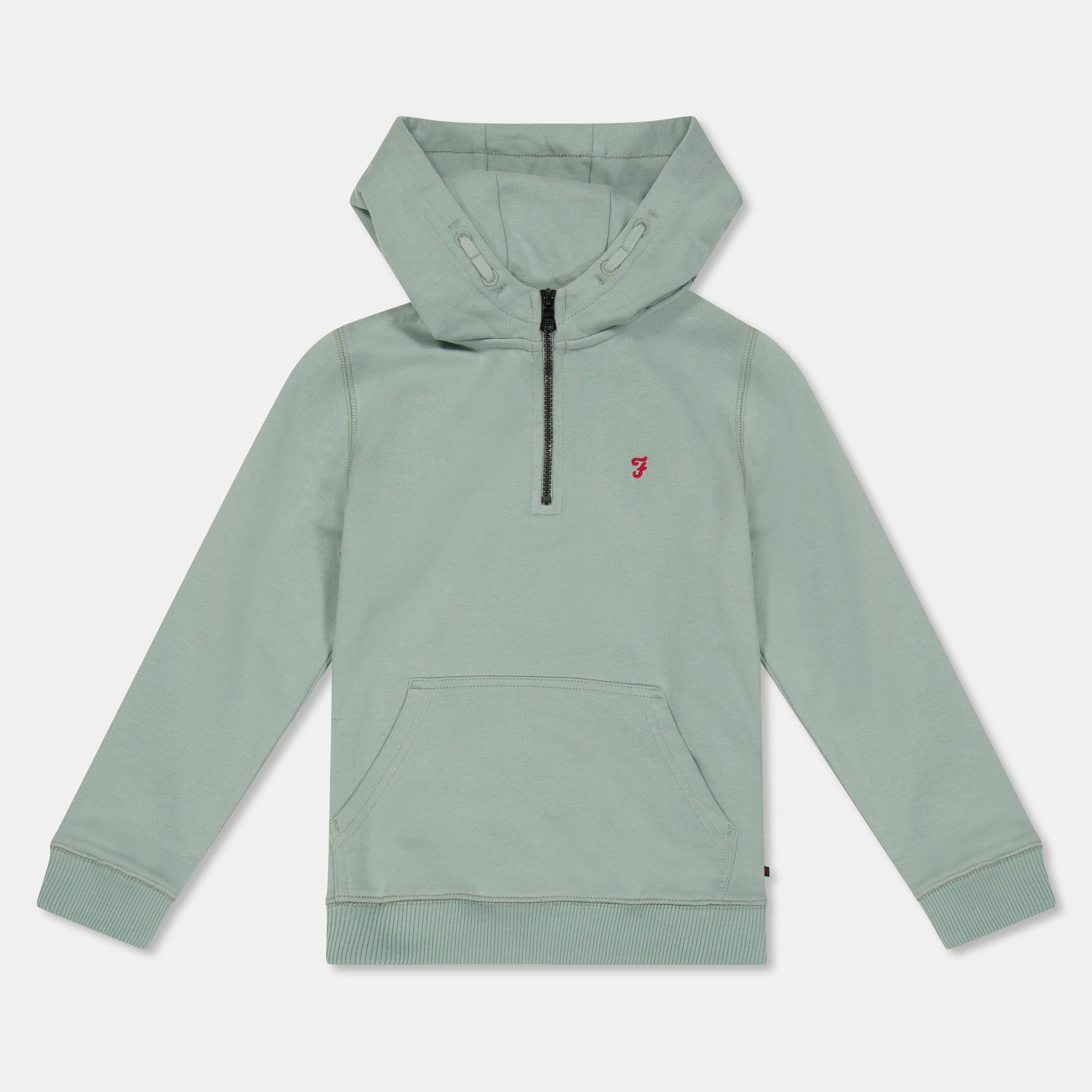 Sea Foam - Farah - Unisex Kids' Half Zip Hoodie - 1