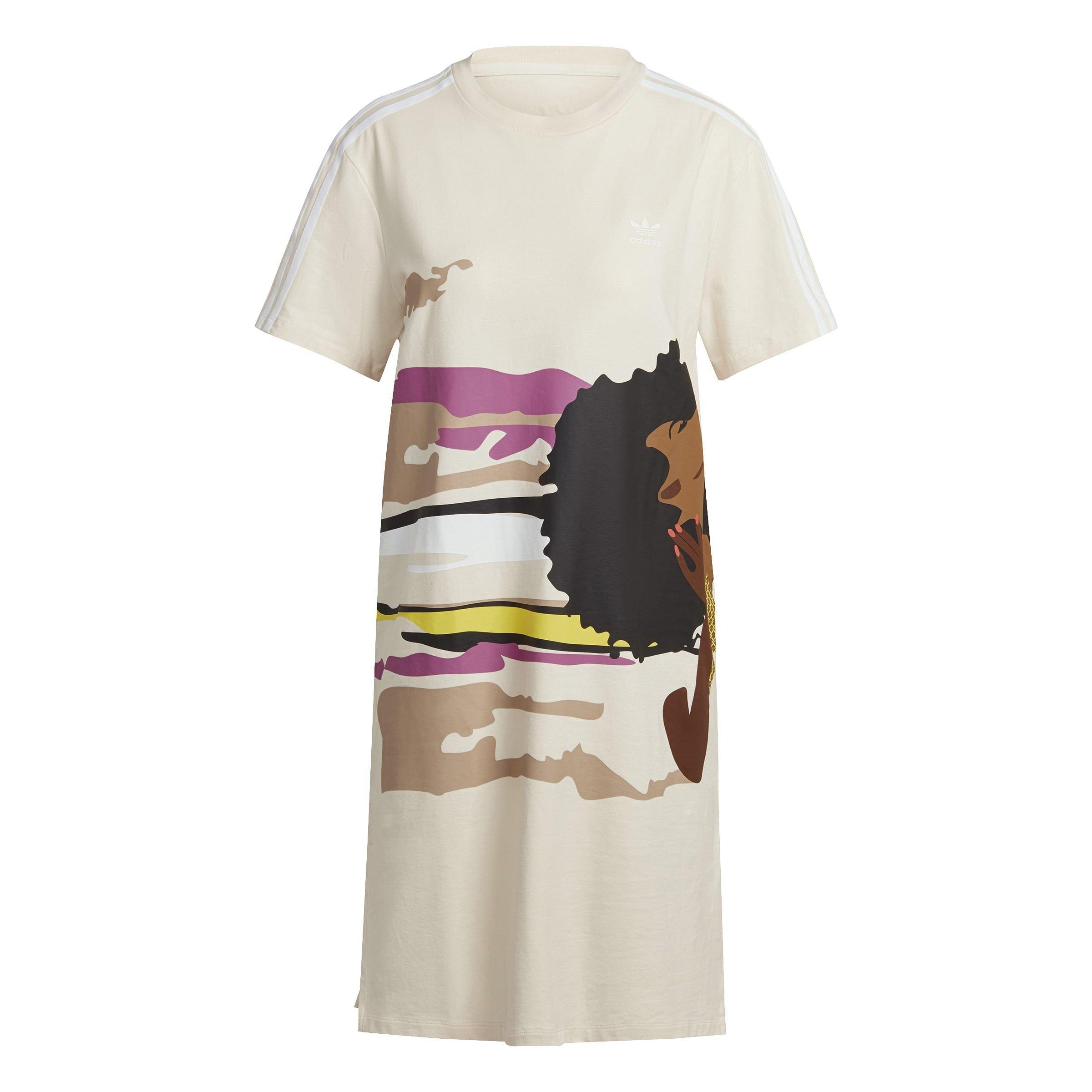 Beige - adidas Originals - adidas x Thebe Magugu T-shirt Dress Womens - 1