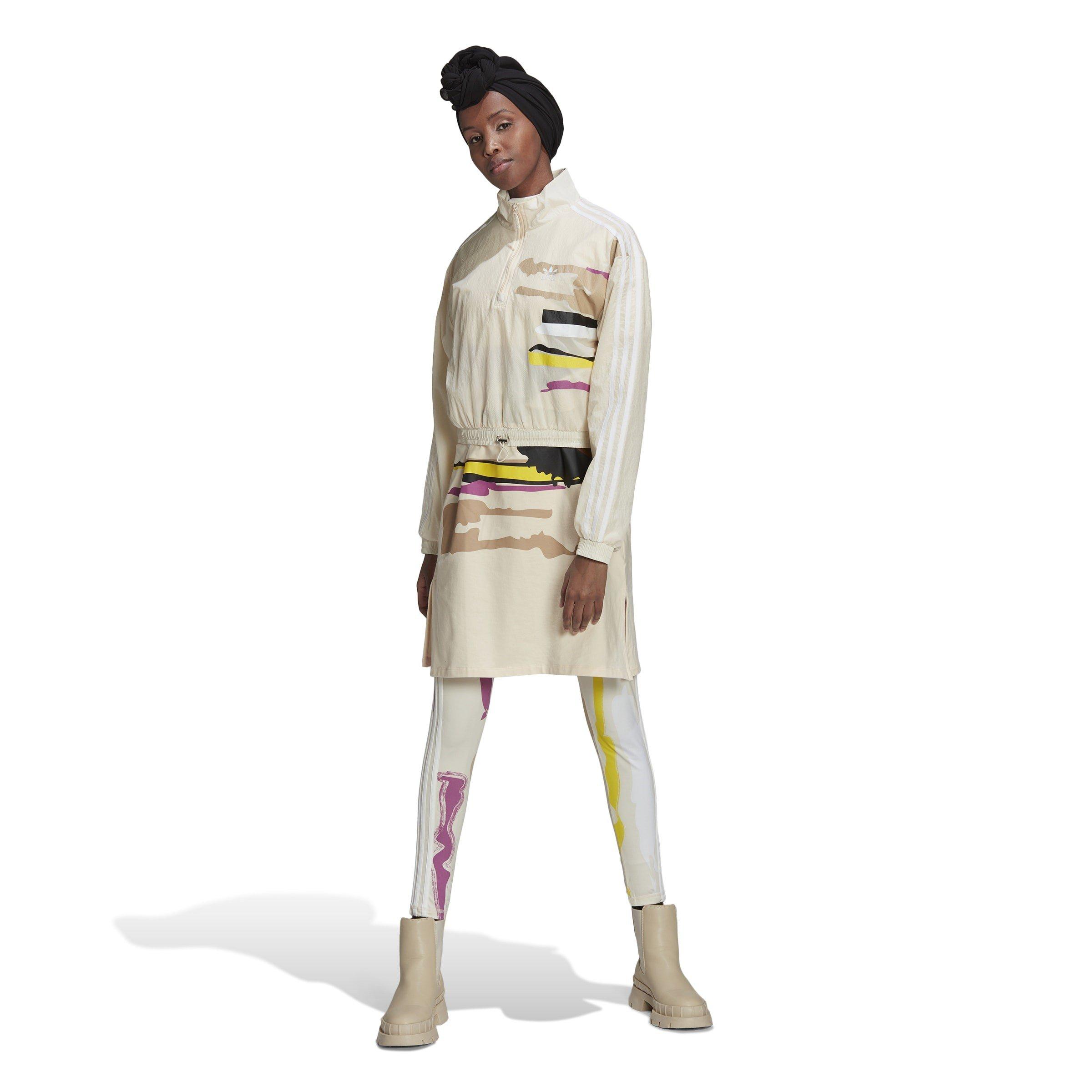 Beige - adidas Originals - x Thebe Magugu T-shirt Dress Womens - 4