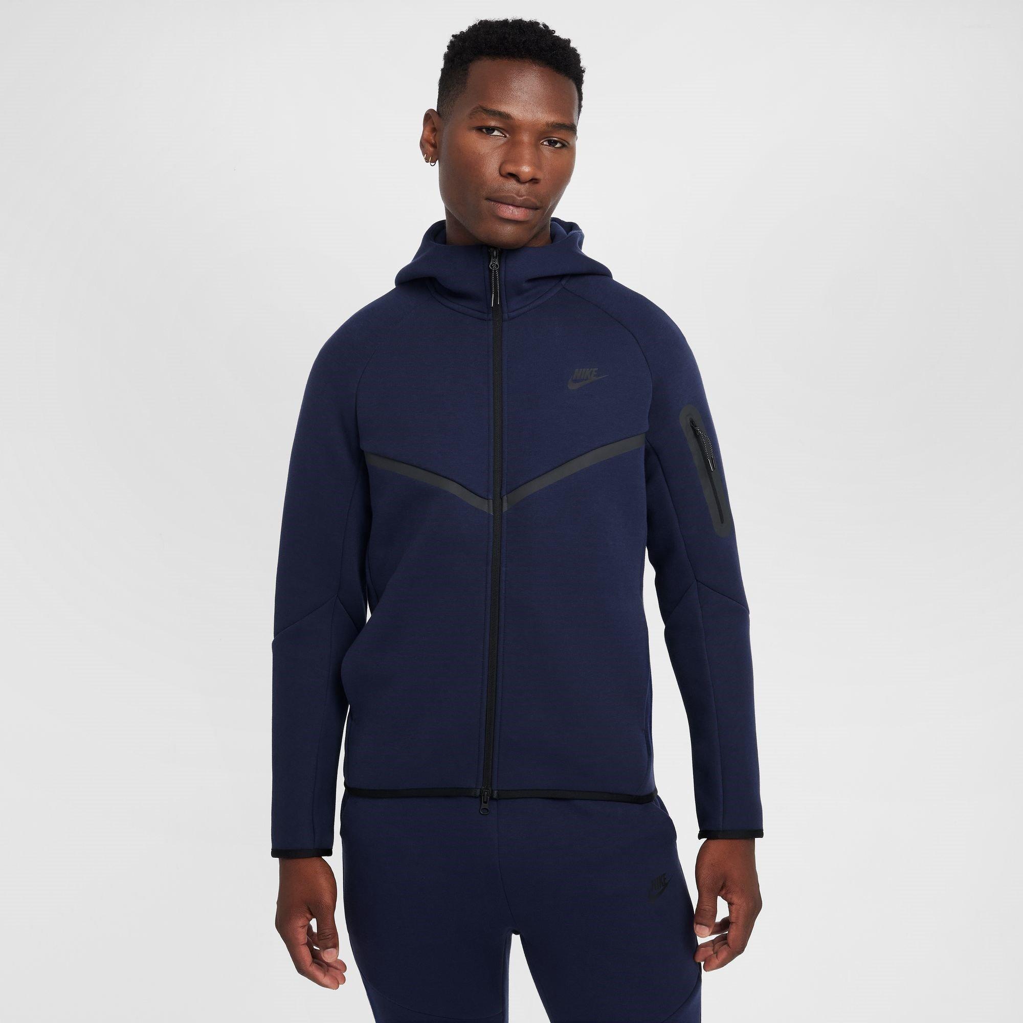 OBSIDIAN/BLACK - Nike - Men's Tech Fleece Zip Hoodie - 1