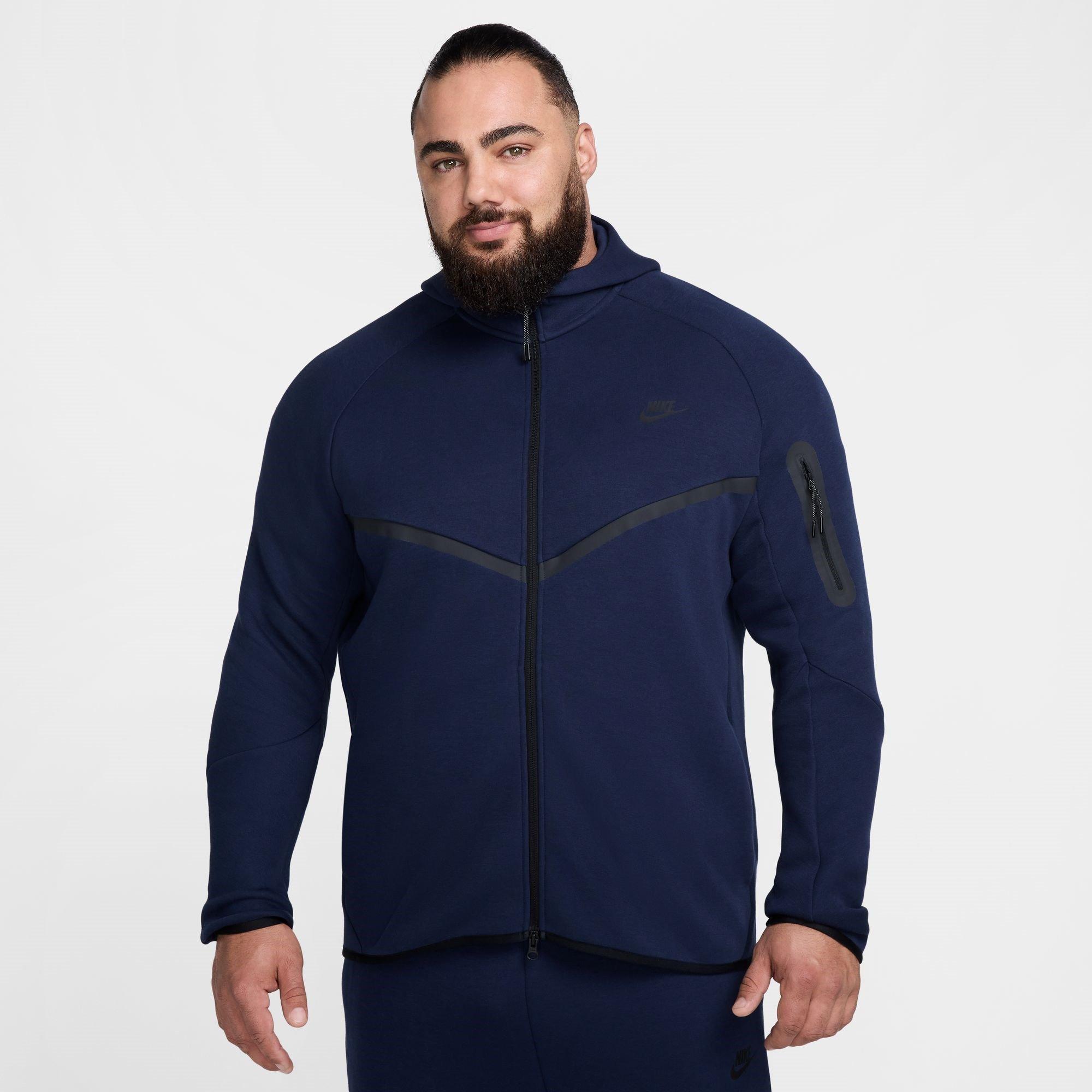 OBSIDIAN/BLACK - Nike - Men's Tech Fleece Zip Hoodie - 11