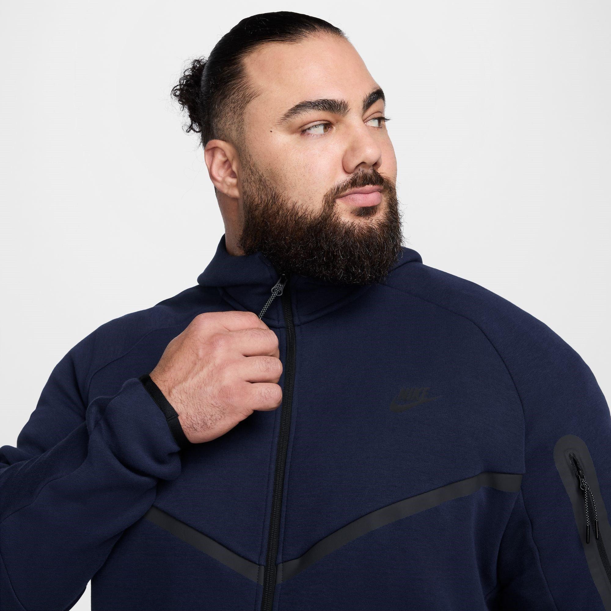 OBSIDIAN/BLACK - Nike - Men's Tech Fleece Zip Hoodie - 13