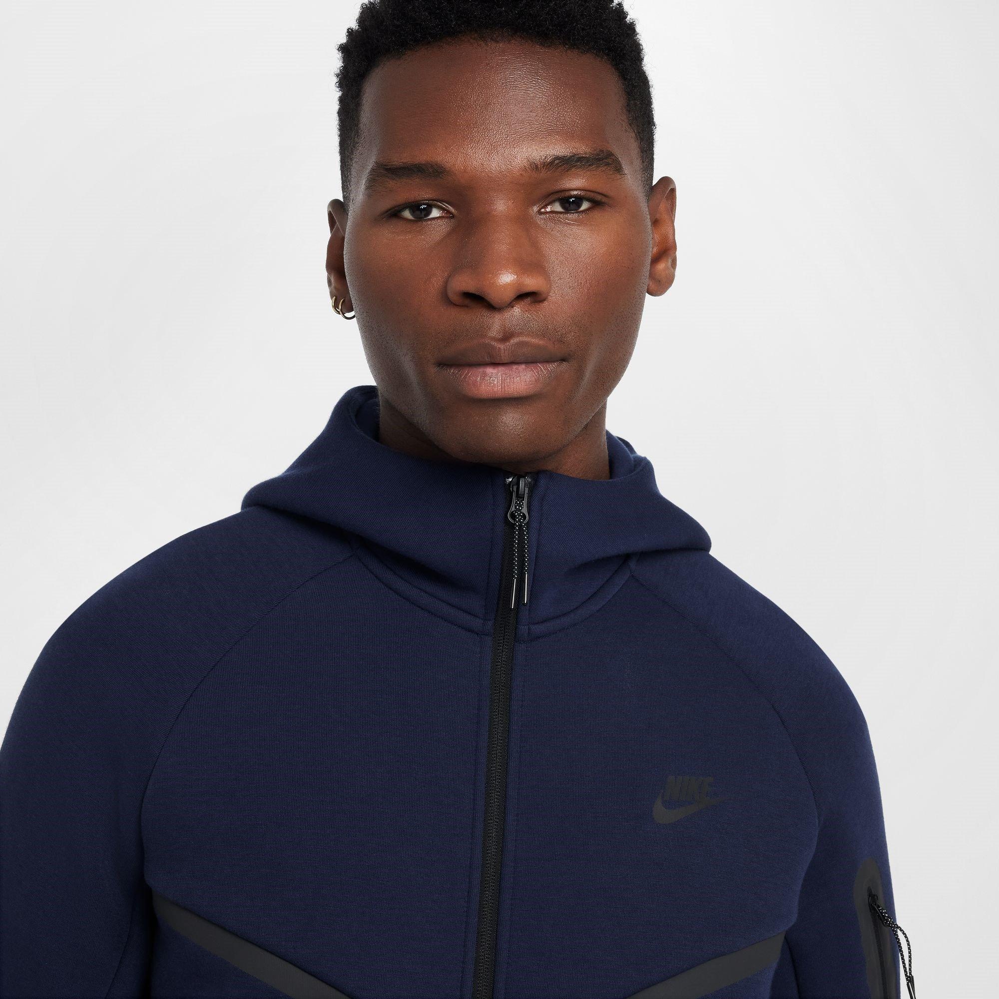 OBSIDIAN/BLACK - Nike - Men's Tech Fleece Zip Hoodie - 3