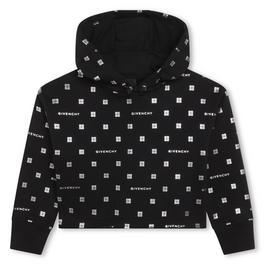 GIVENCHY Junior Girls All Over Print Crop Hoodie