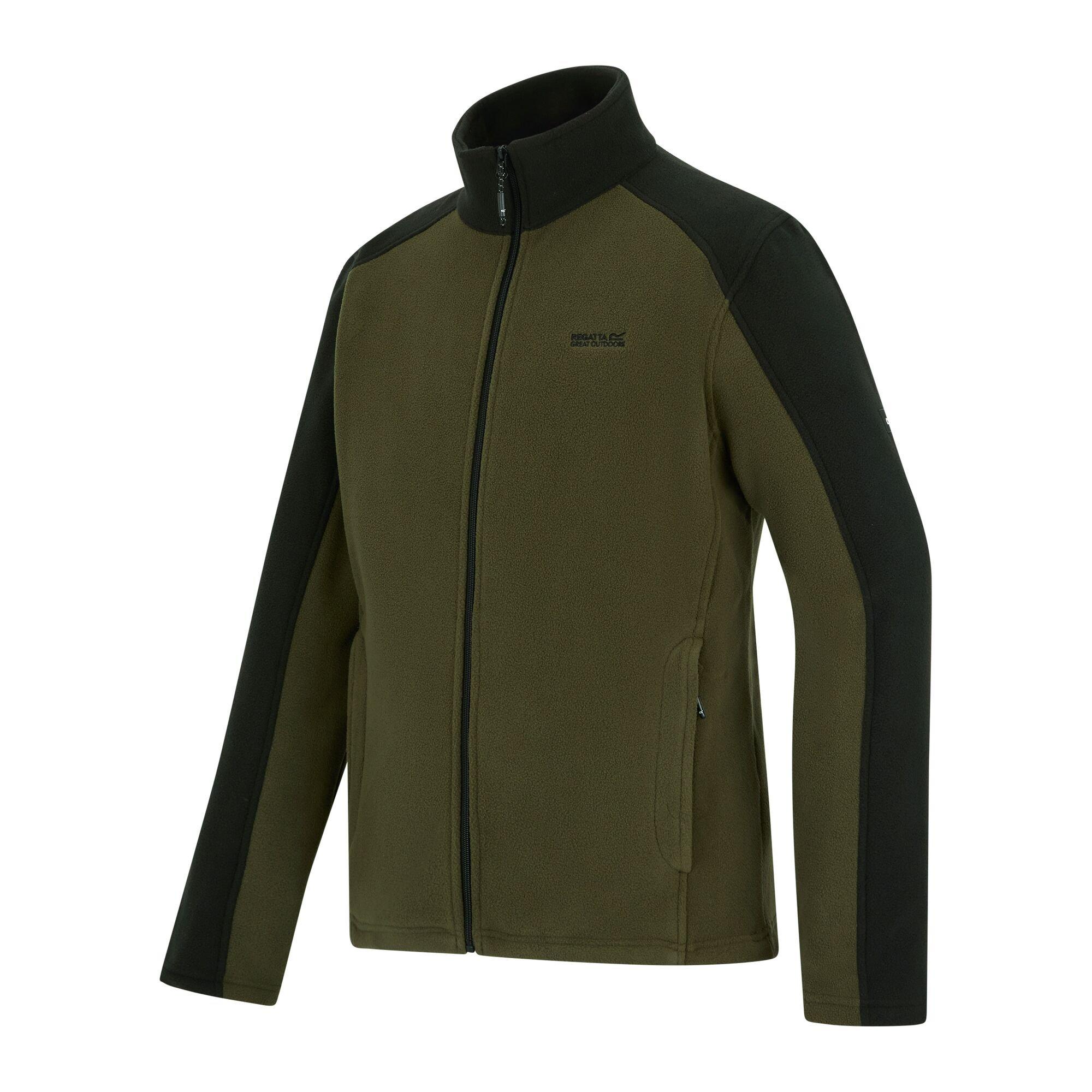 Dkkhaki/Blac - Regatta - Hedman II Full Zip Fleece Jacket - 3