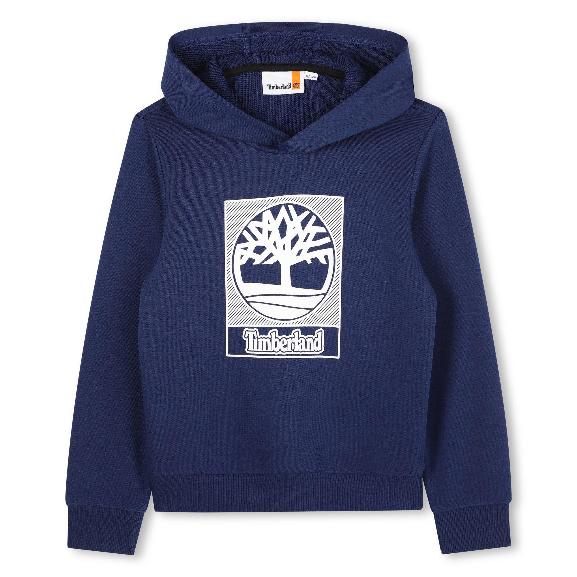 Blue - Timberland - Kids' Timb Large Logo Hoodie - 1
