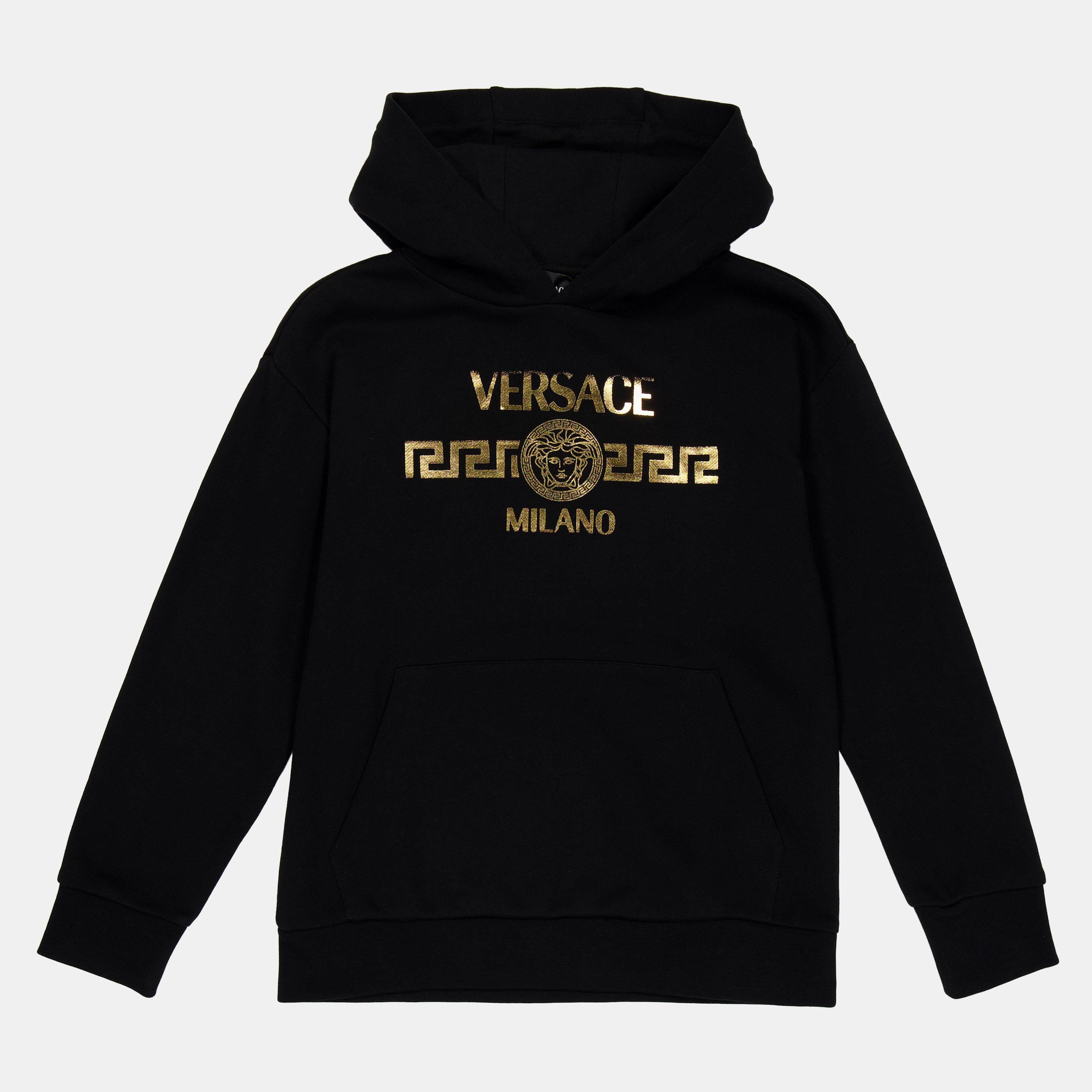 Black 2B130 - Versace - Kids' Pull Over Hoodie - 1