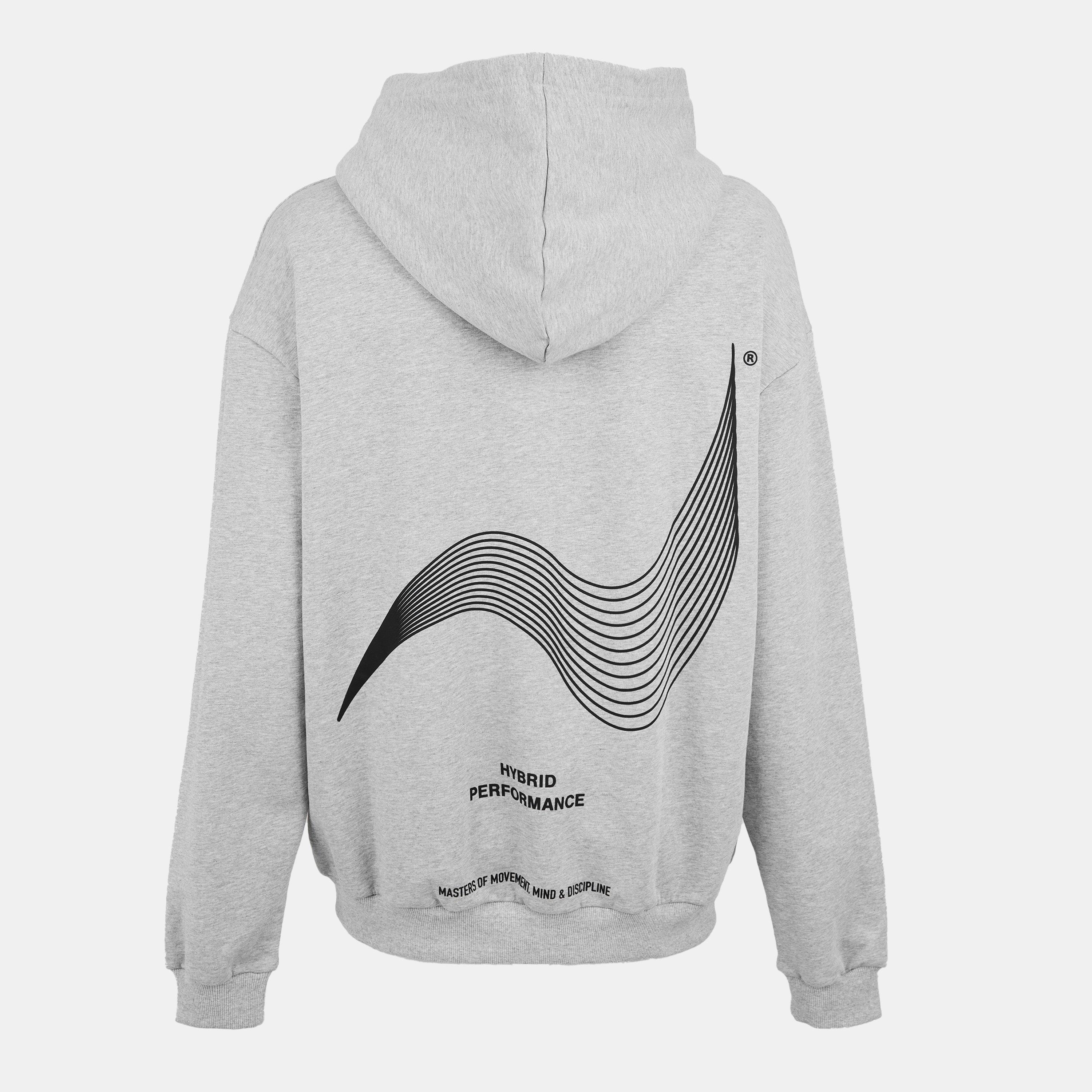 Grey Marl - Hybrid Performance - Men's Moisture Wicking Hoodie - 2