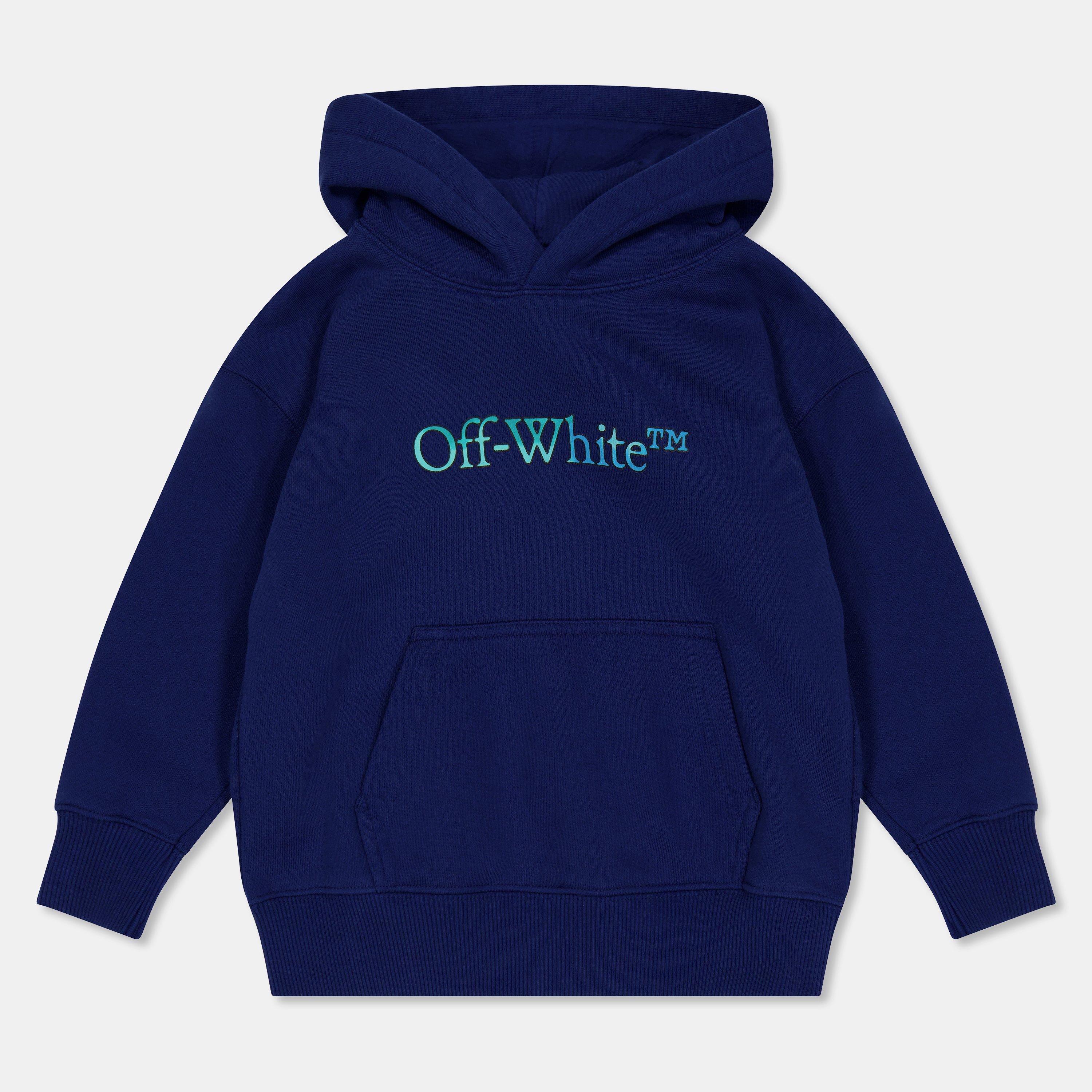 Off White  Kids Pull Over Hoodie - Blue 4584 - Size 6Y