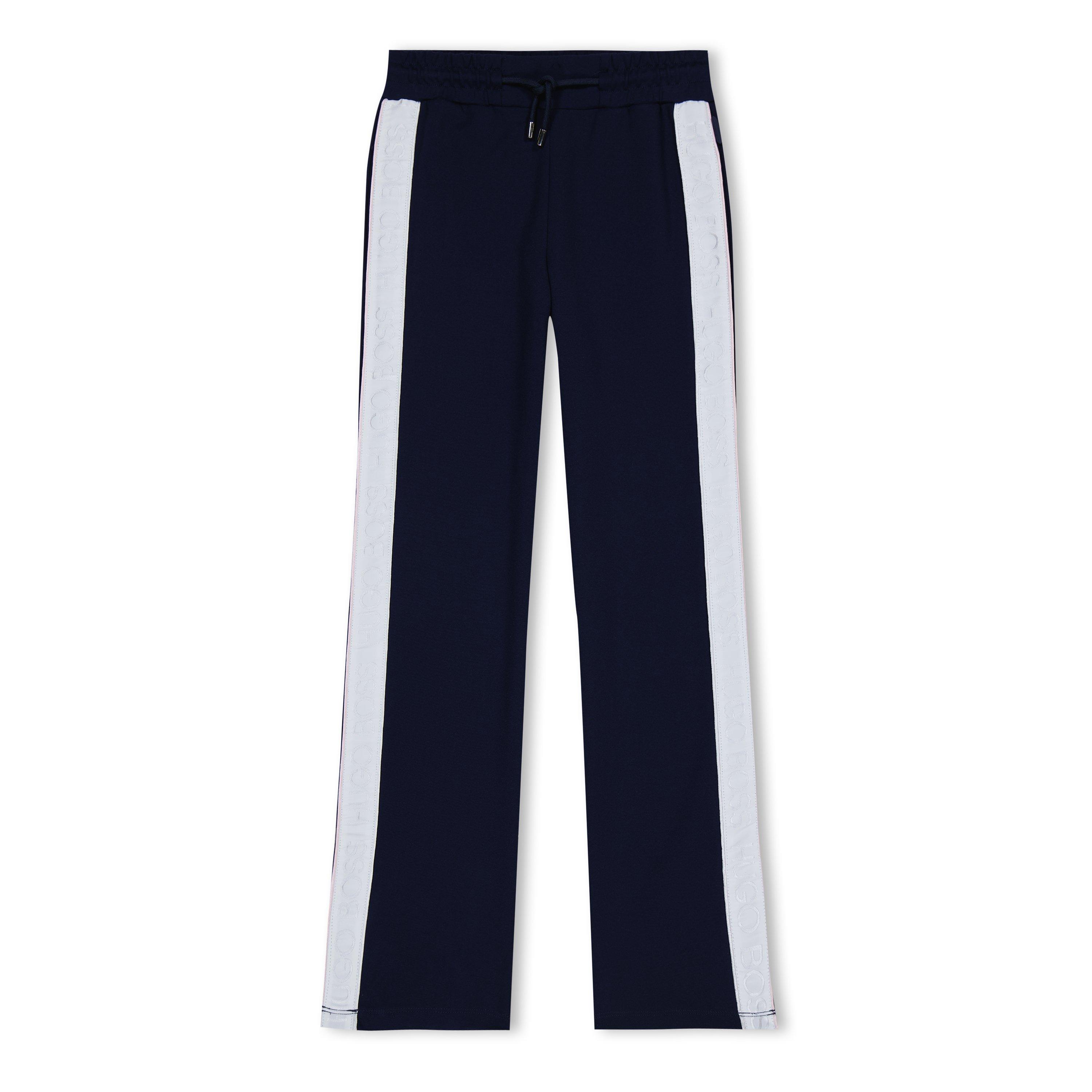 NAVY - Boss - Kids Chino Trousers, Elasticated Waist with Drawstring - 1