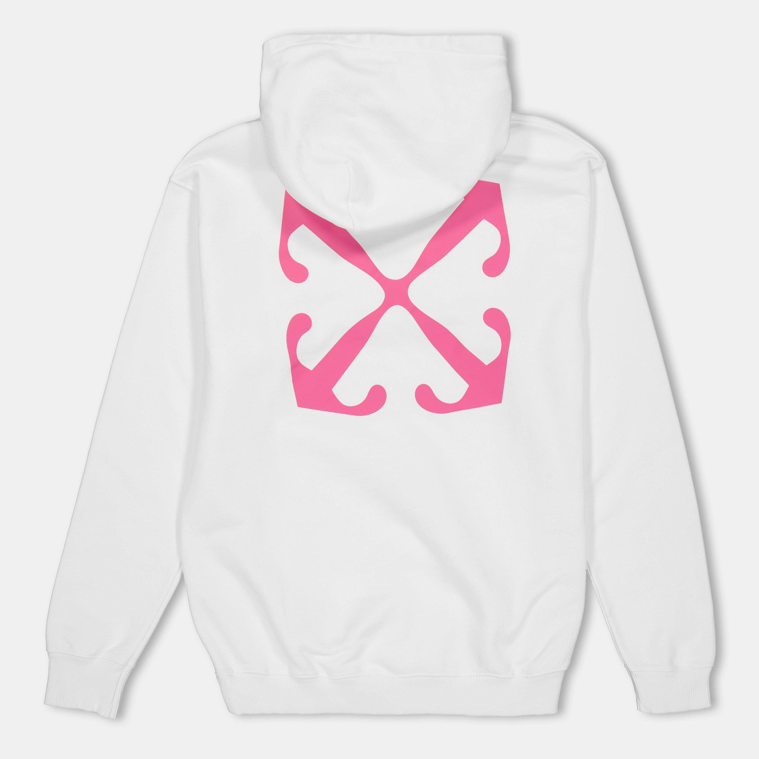 White/Pink - Off White - Kids Hoodie - 2