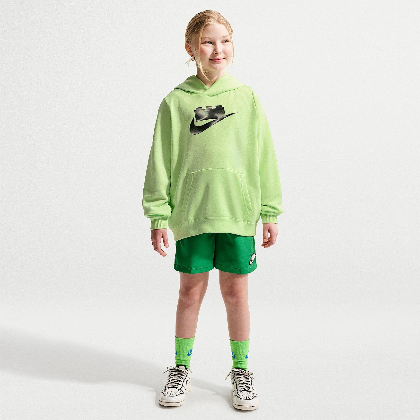 Liquid Lime - Nike - Kids' LEGO Over the Head Cotton Oversized-Fit Hoodie - 6