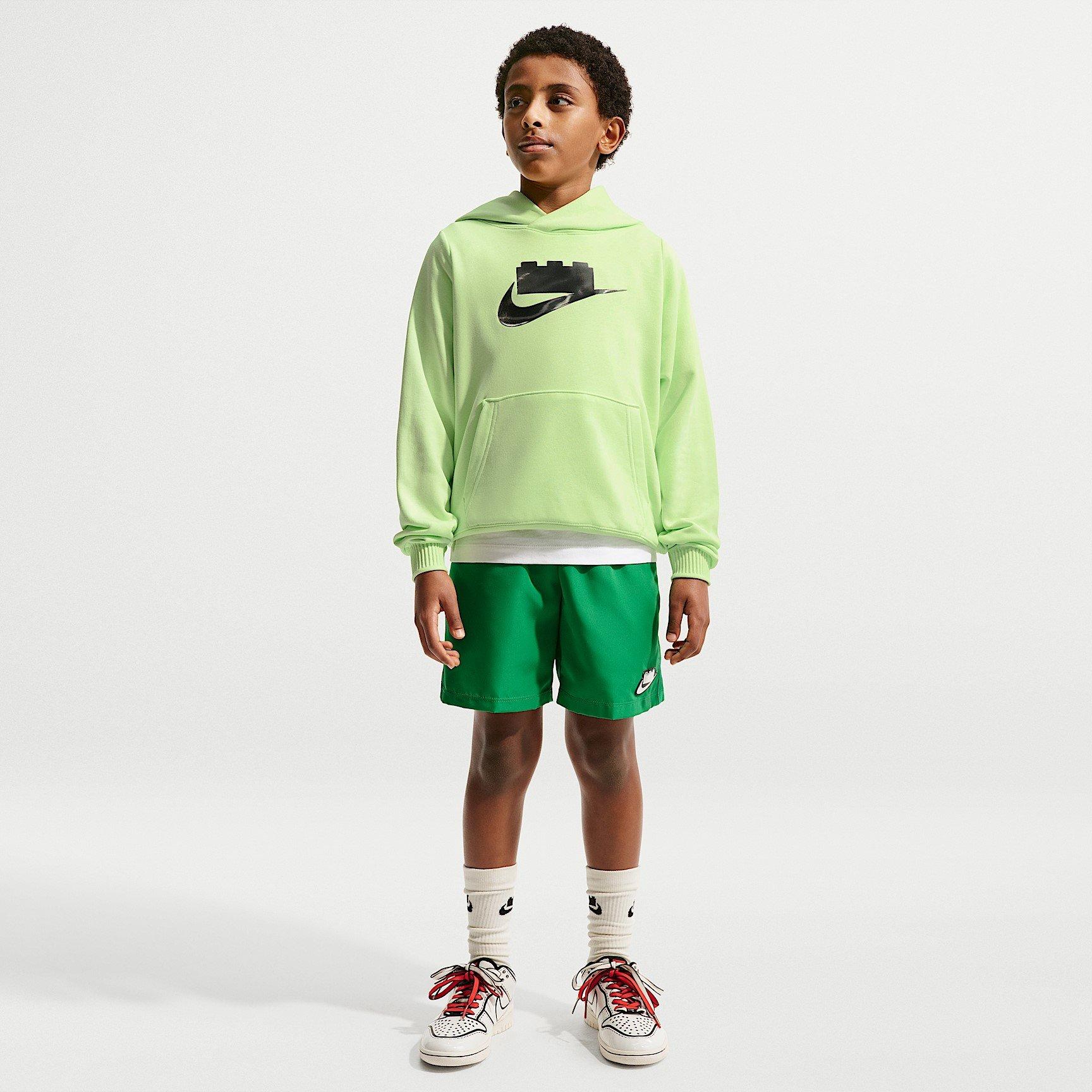Liquid Lime - Nike - Kids' LEGO Over the Head Cotton Oversized-Fit Hoodie - 7