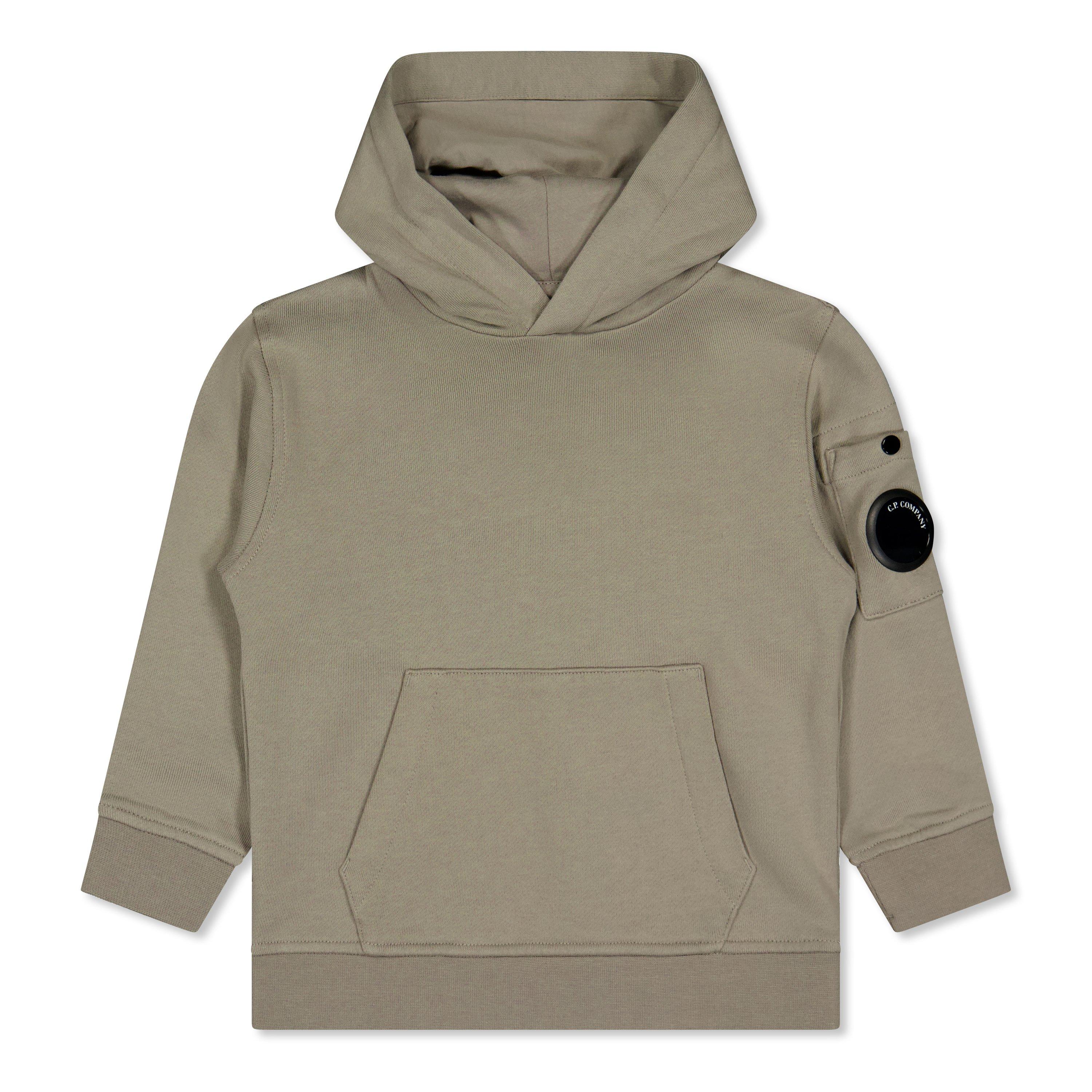 Cp Company Boys ' Lens Over-The-Head Hoodie - Taupe Gry 60503 - 12Y
