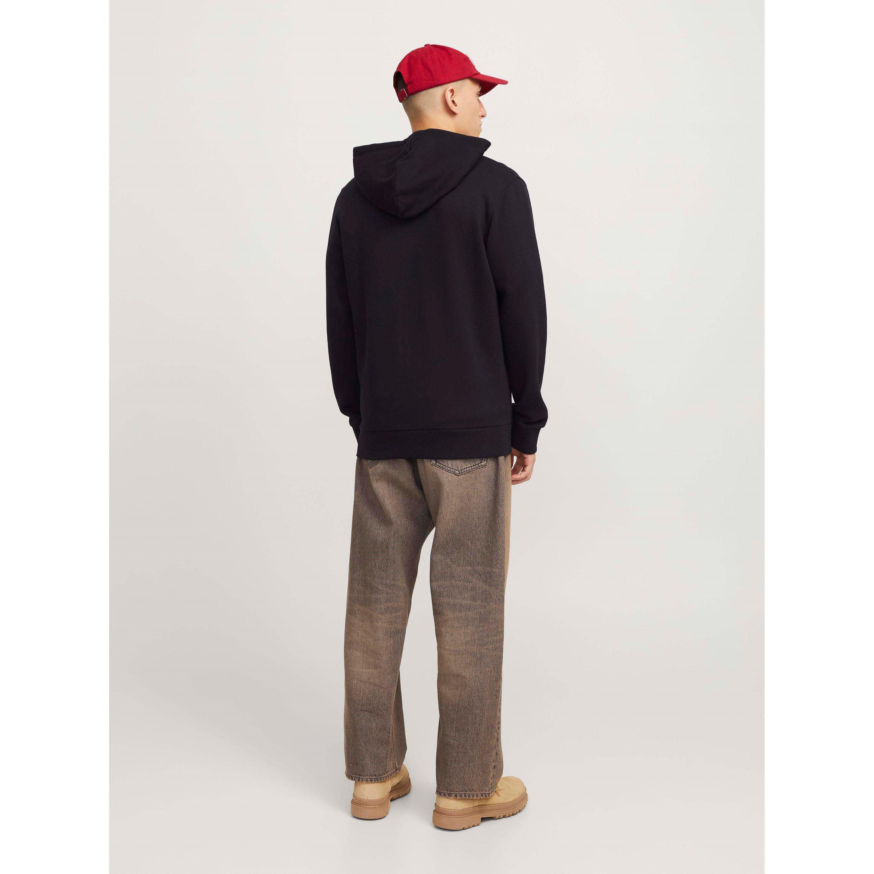 Black - Jack and Jones - Corp Logo Sweat Zip Hood Mens - 3