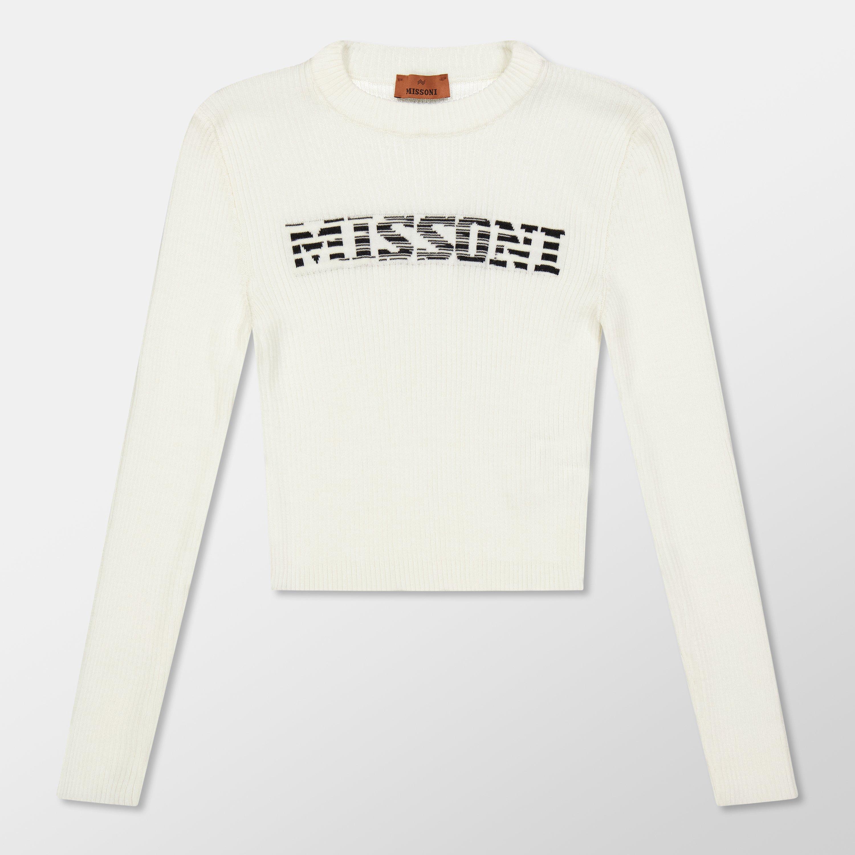 white/black - Missoni - Kids' Logo Hoodie - 1