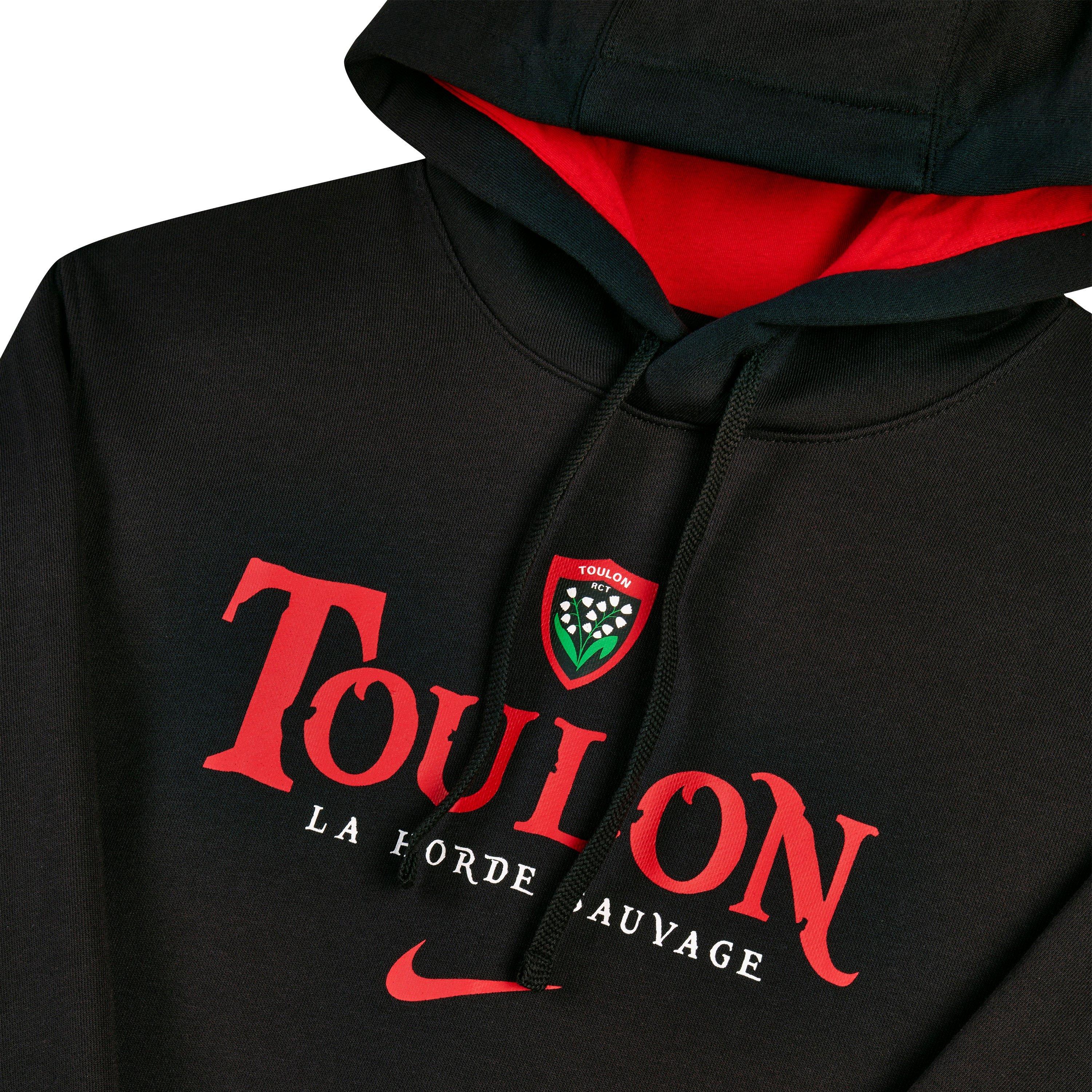 Zwart/Uni Rood - Nike - Kids' RC TN Over the Head Long-Sleeve Hoodie - 4