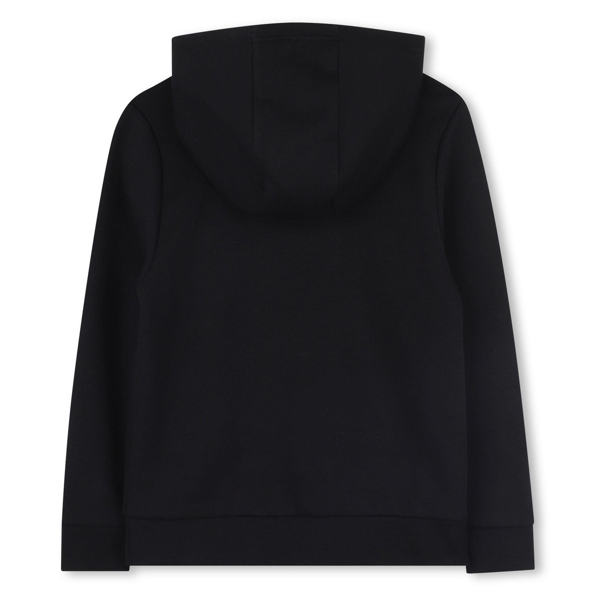 Black - Boss - Kids Print Hooded Hoodie - 2