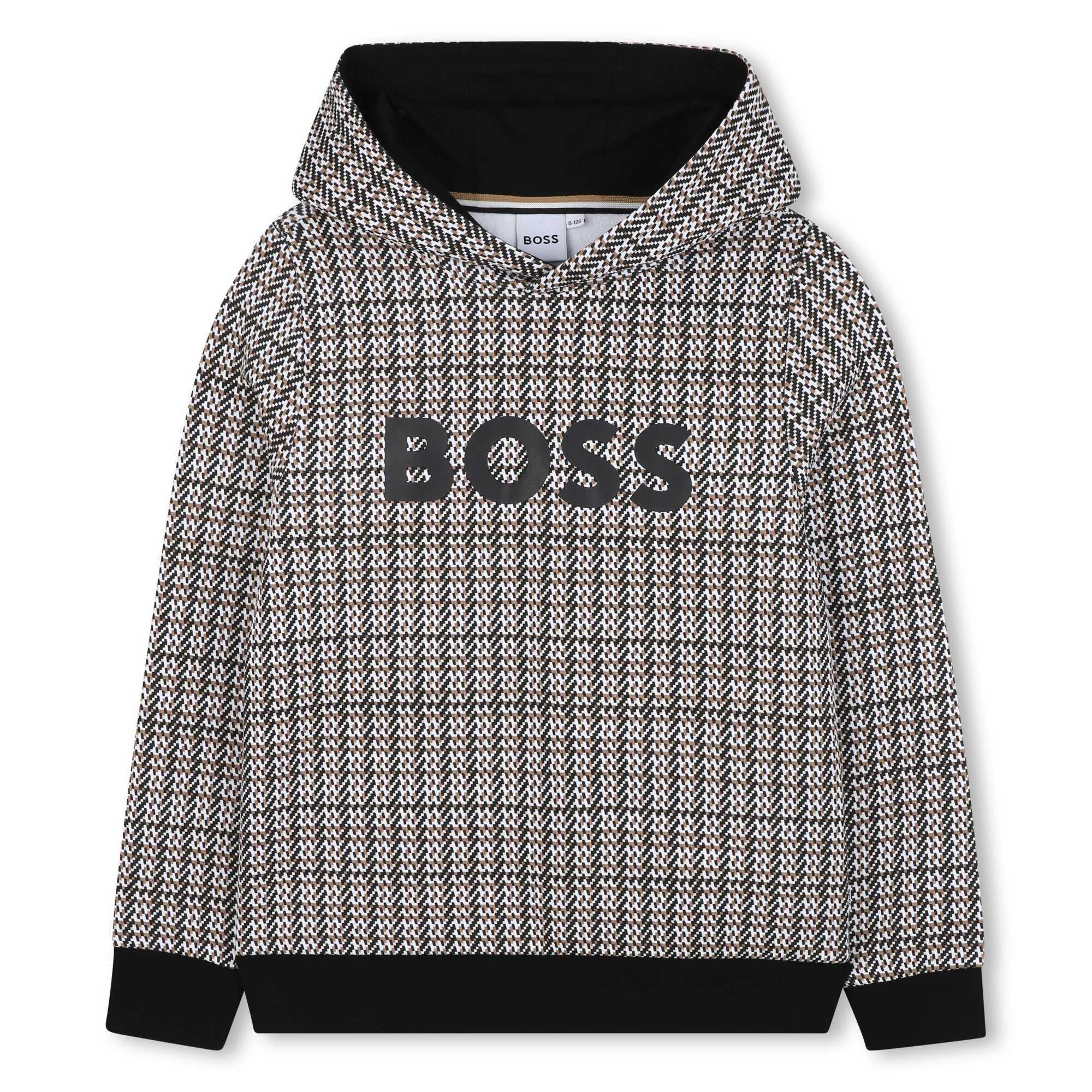Black - Boss - Kids' All Over Print Pull Over Hoodie - 1