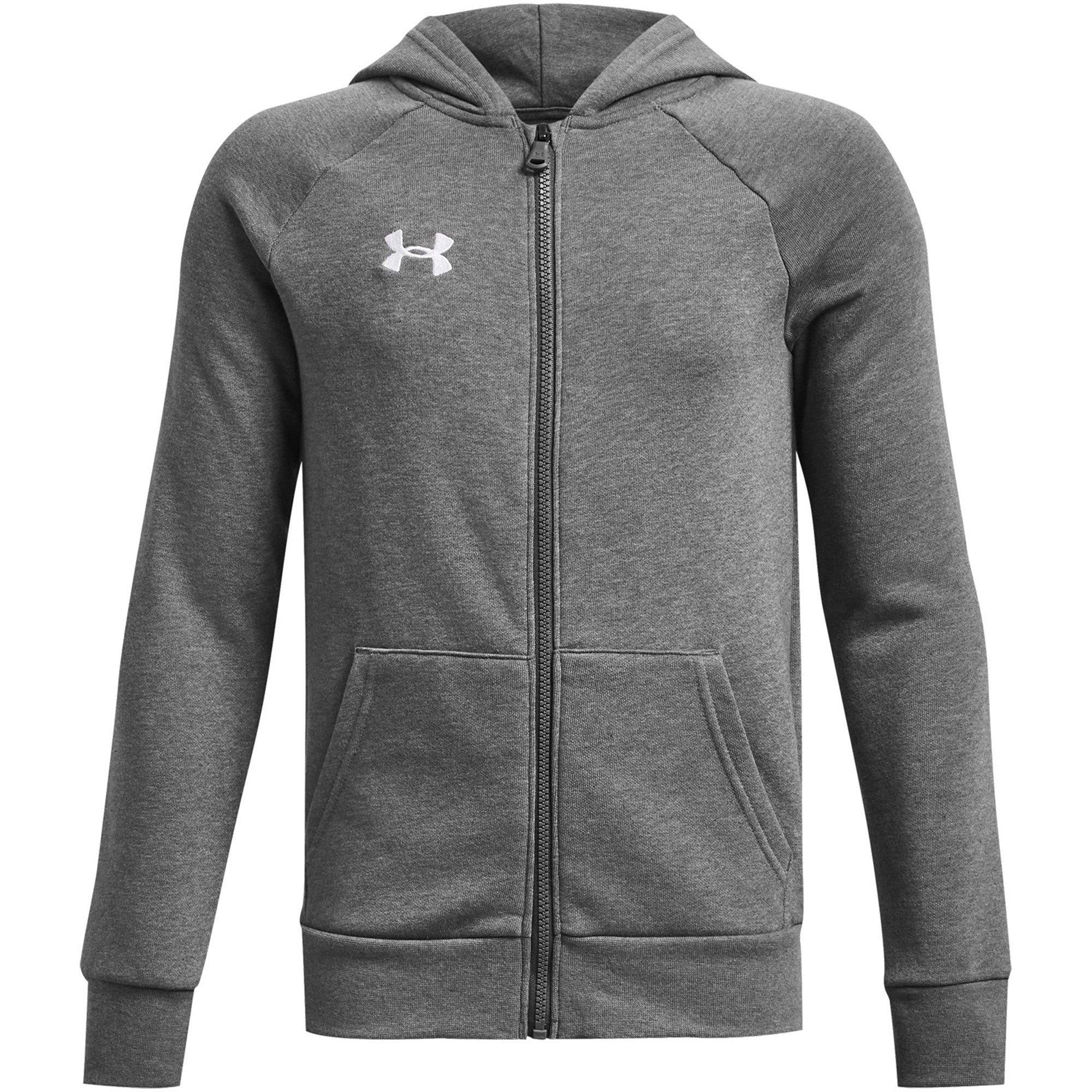 Under Armour Boys Rival Fleece Full-Zip Hoodie Juniors - Grey - 13 Years (XL)