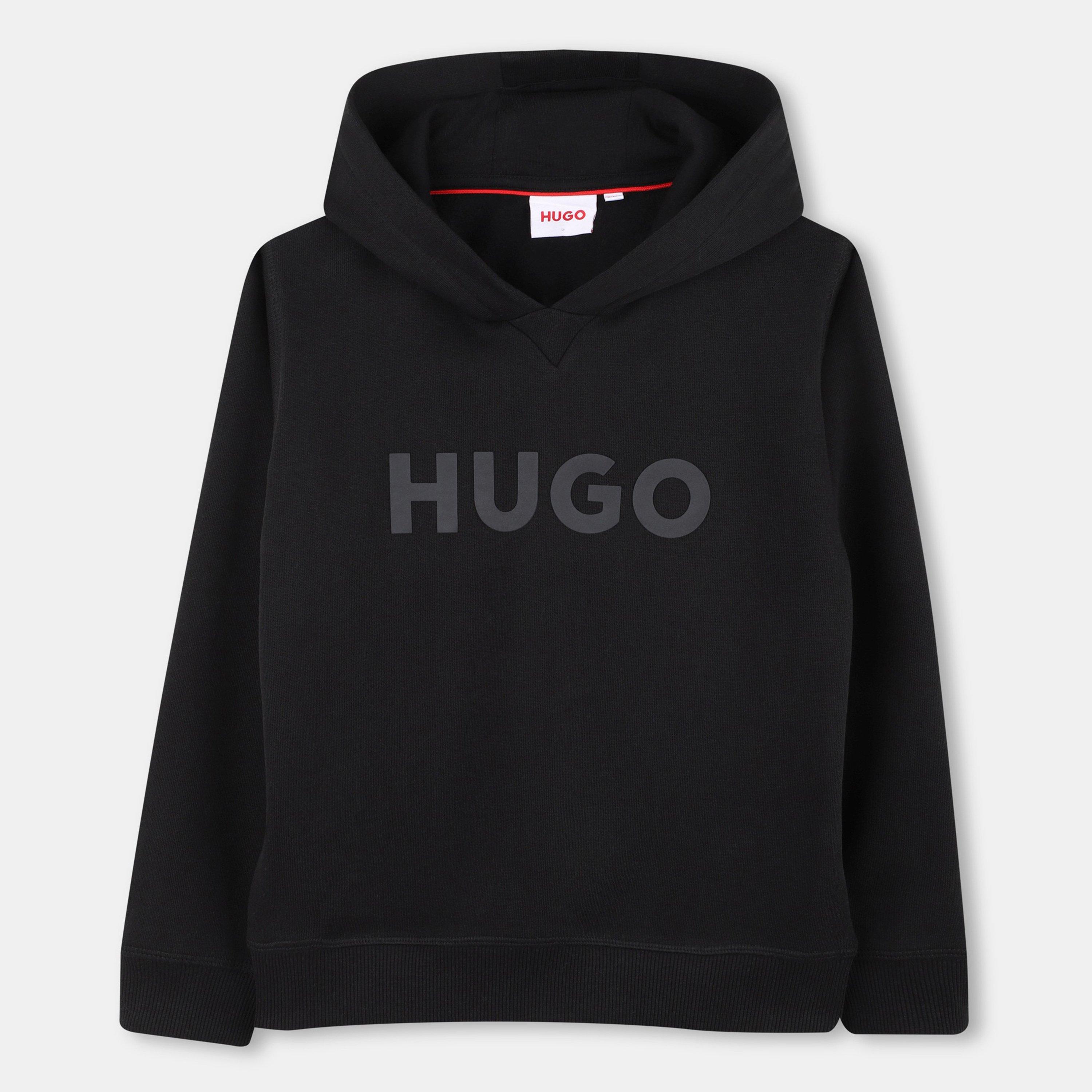 Hugo Kids' Pull Over Hoodie - Black - Size 6Y