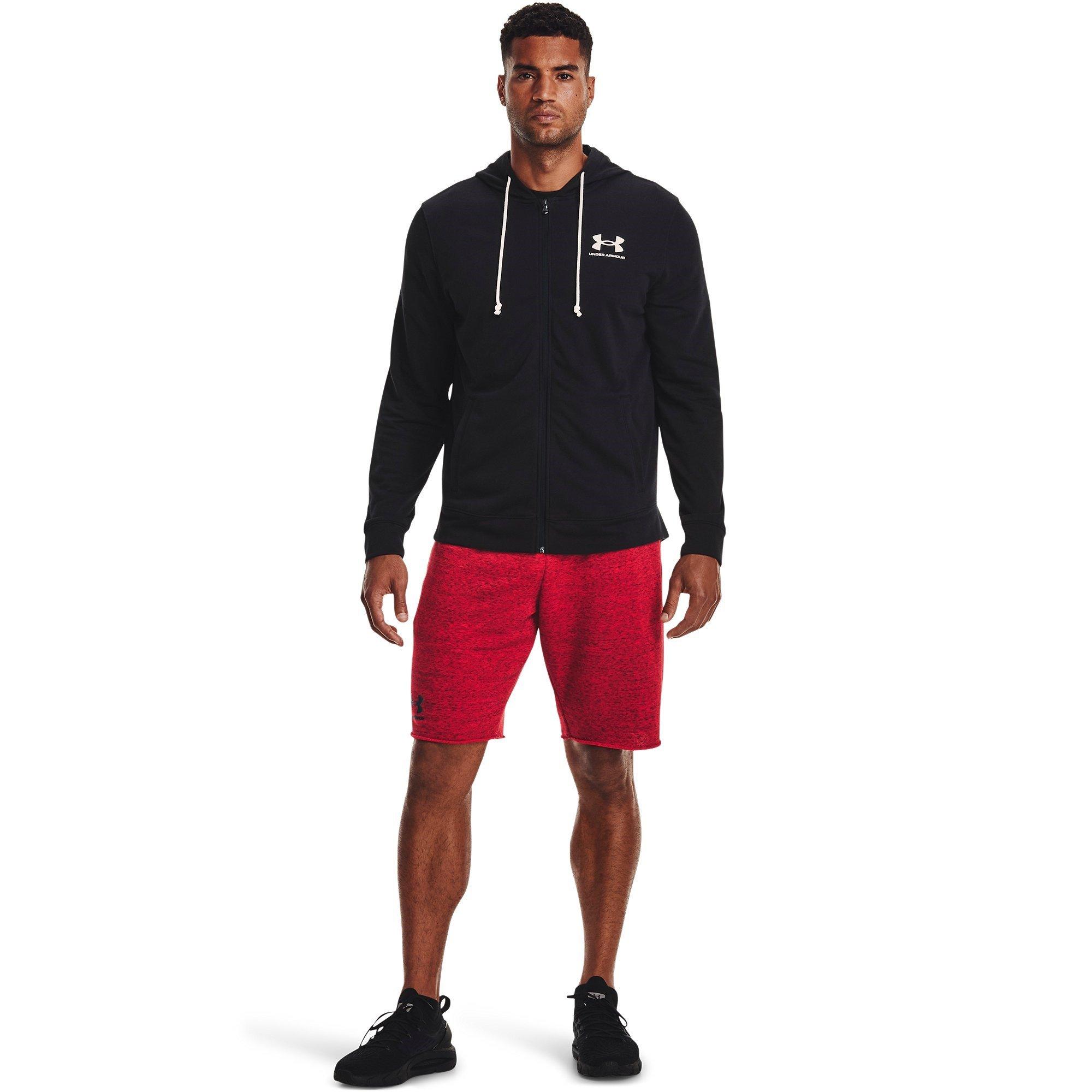 Black/Onyx Wht - Under Armour - Rival Terry Full Zip Mens Hoodie - 4