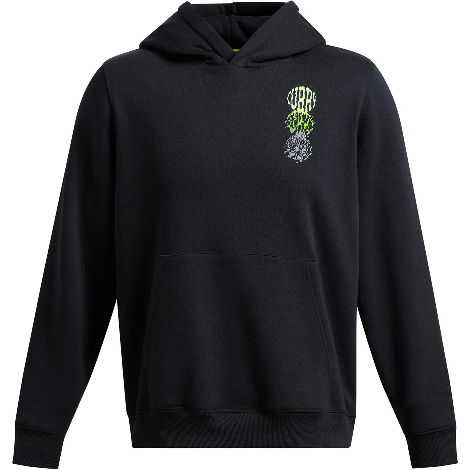 Black/Green - Under Armour - Curry Splash Graphic Hoodie Mens - 1