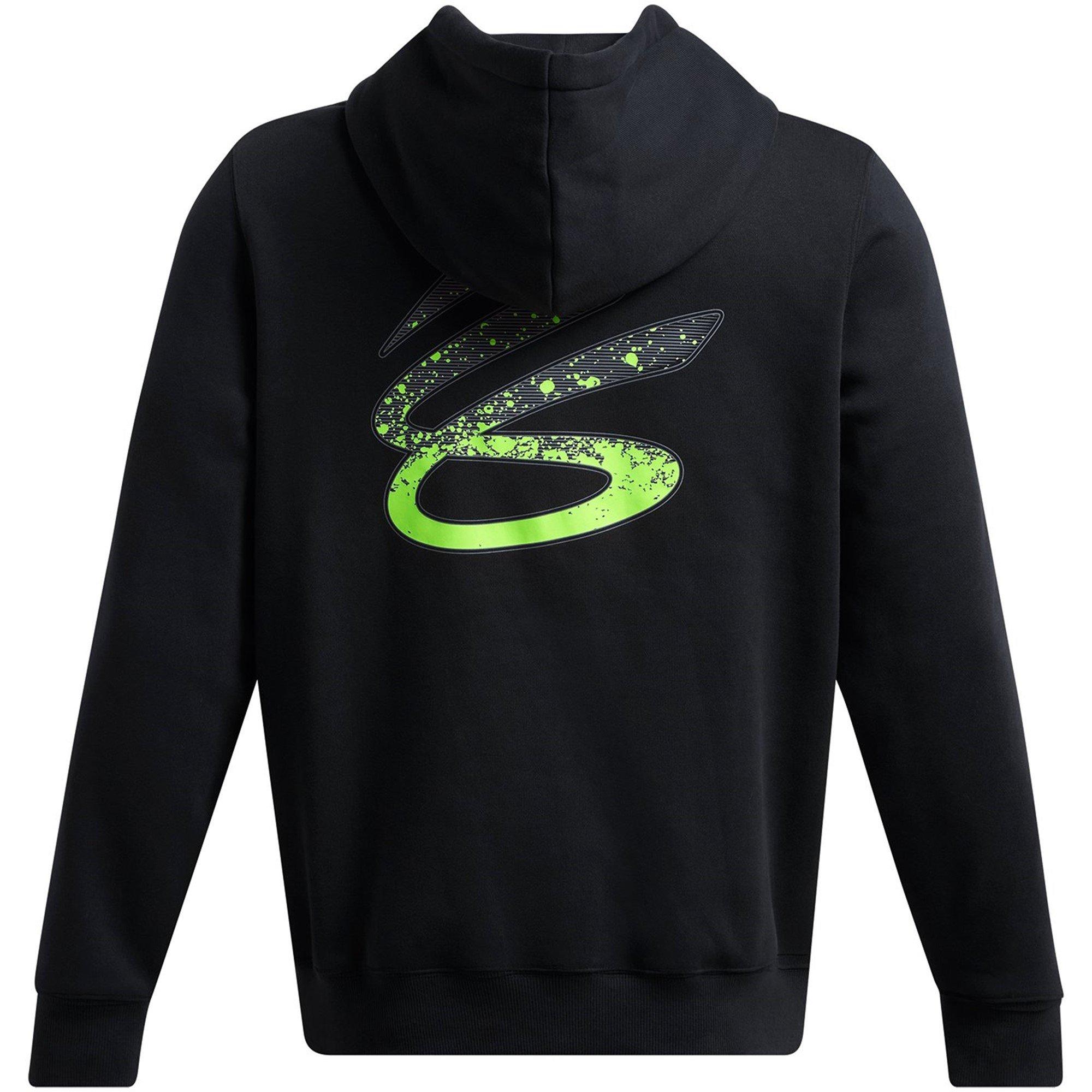 Black/Green - Under Armour - Curry Splash Graphic Hoodie Mens - 7
