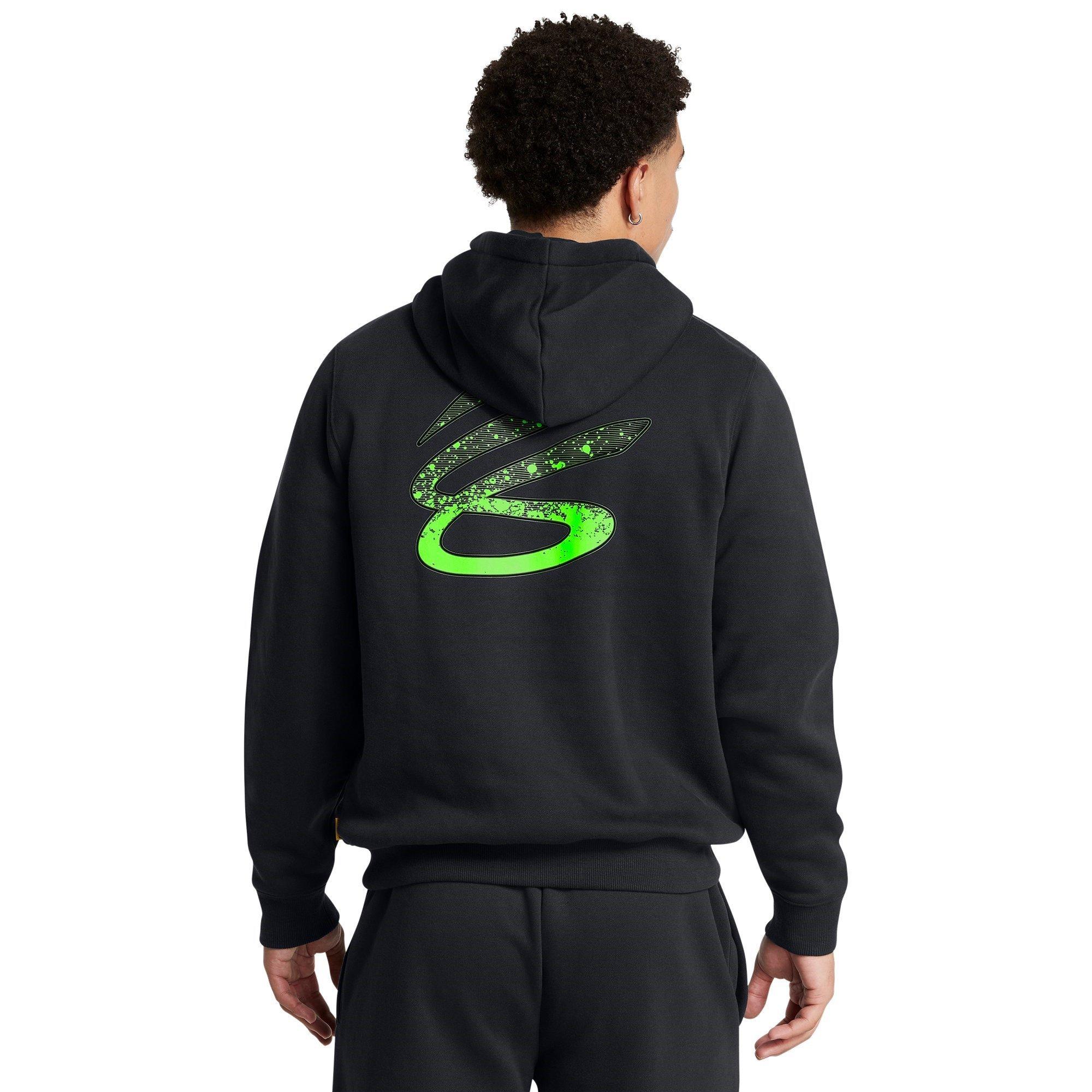 Black/Green - Under Armour - Curry Splash Graphic Hoodie Mens - 3
