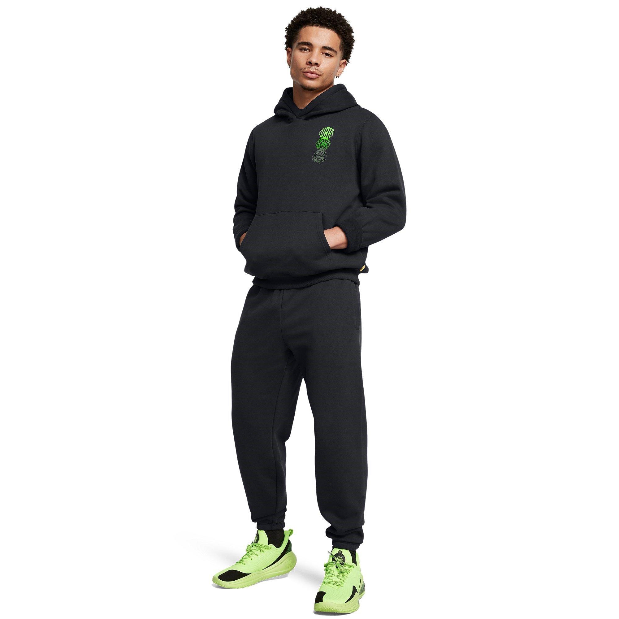 Black/Green - Under Armour - Curry Splash Graphic Hoodie Mens - 4