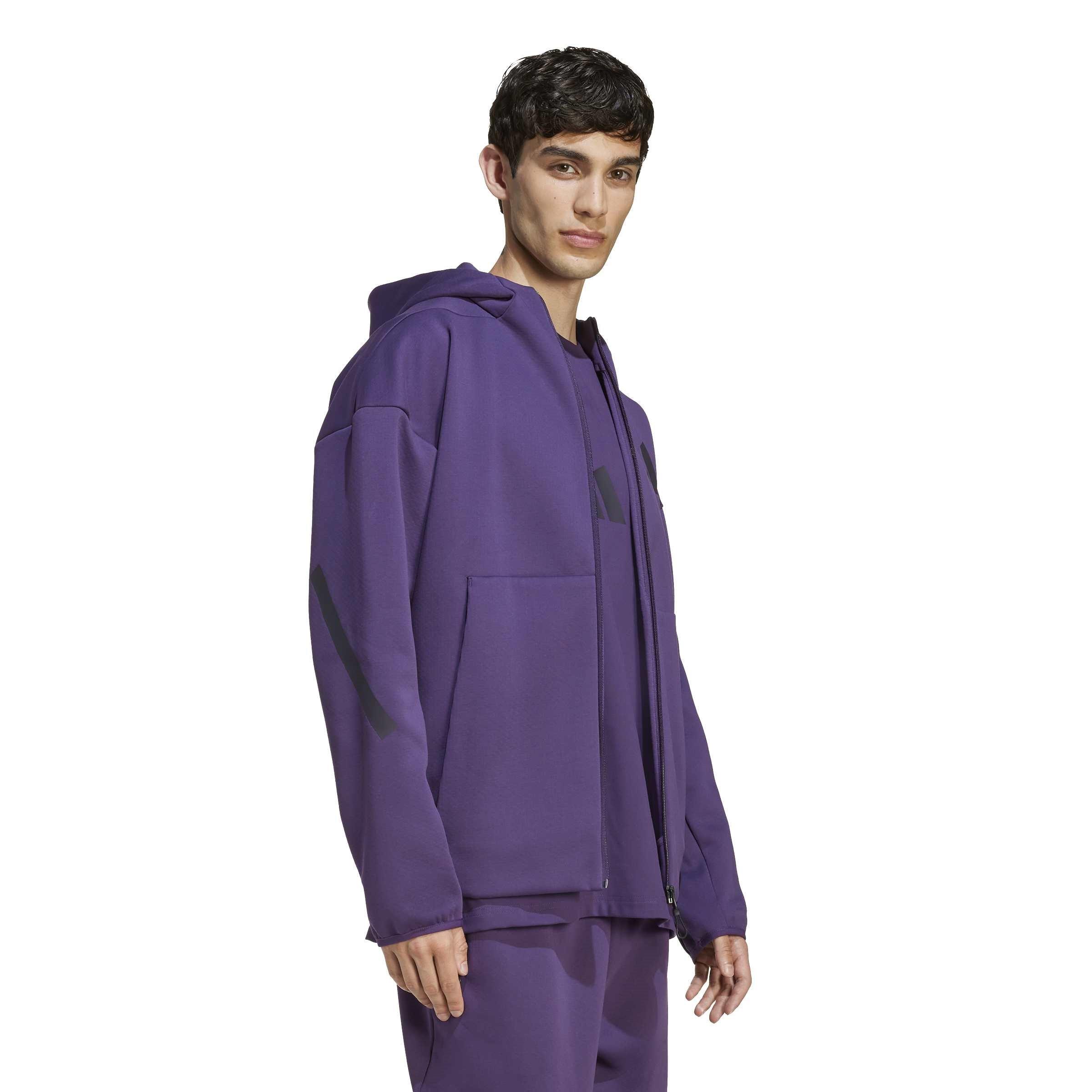 Aurora Plum - adidas - Sportswear Z.N.E. Mens Full-Zip Hooded Track Jacket - 4
