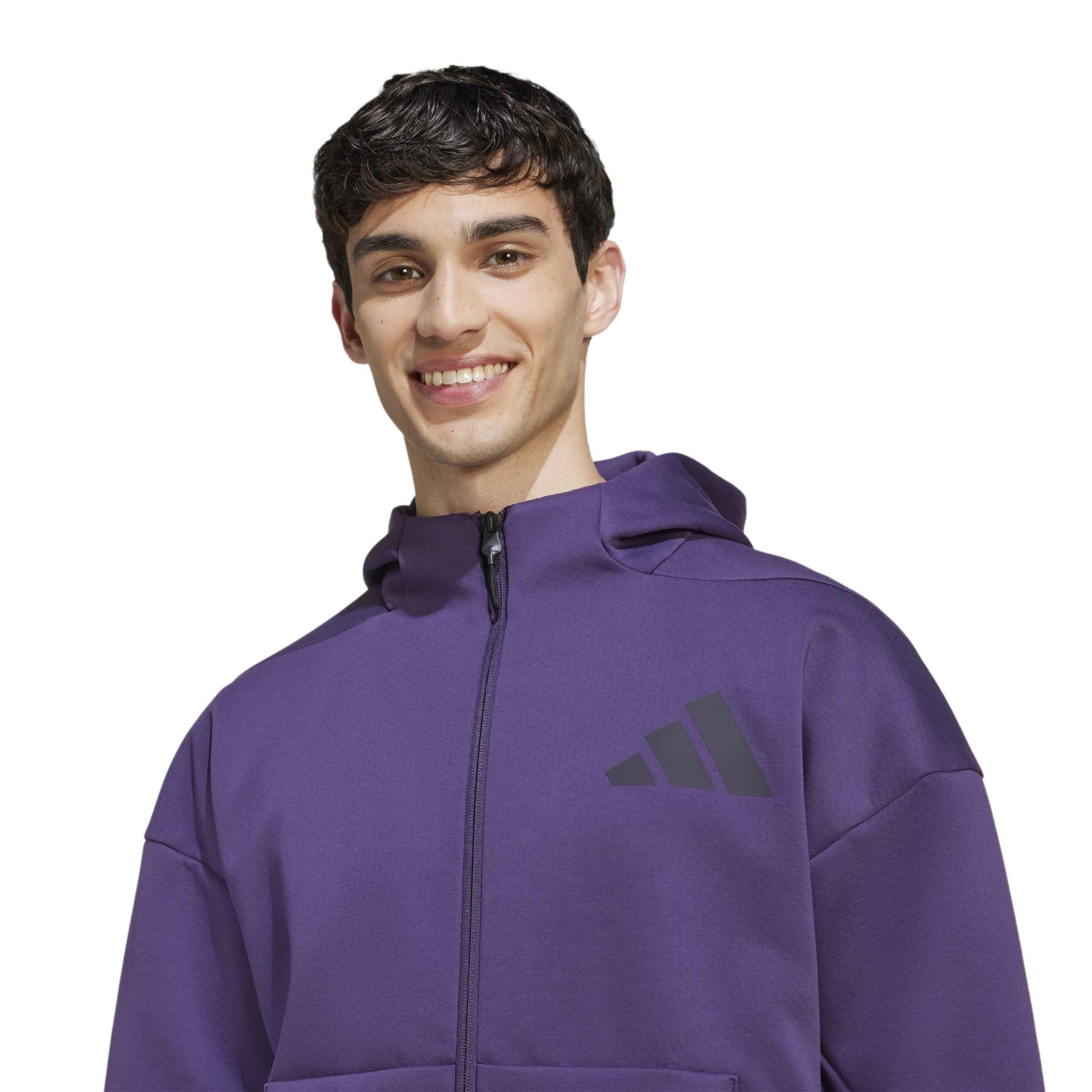 Aurora Plum - adidas - Sportswear Z.N.E. Mens Full-Zip Hooded Track Jacket - 5