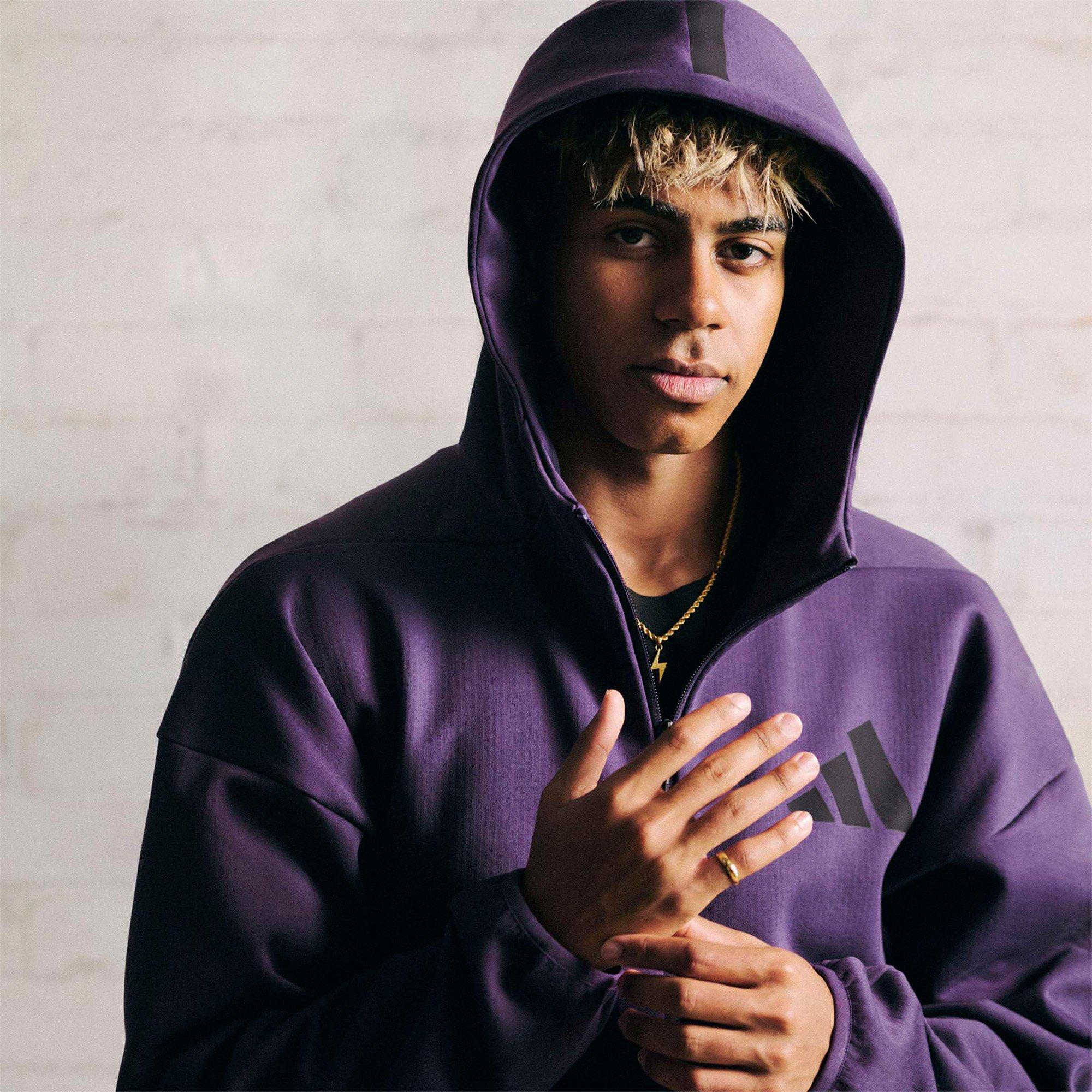 Aurora Plum - adidas - Sportswear Z.N.E. Mens Full-Zip Hooded Track Jacket - 8