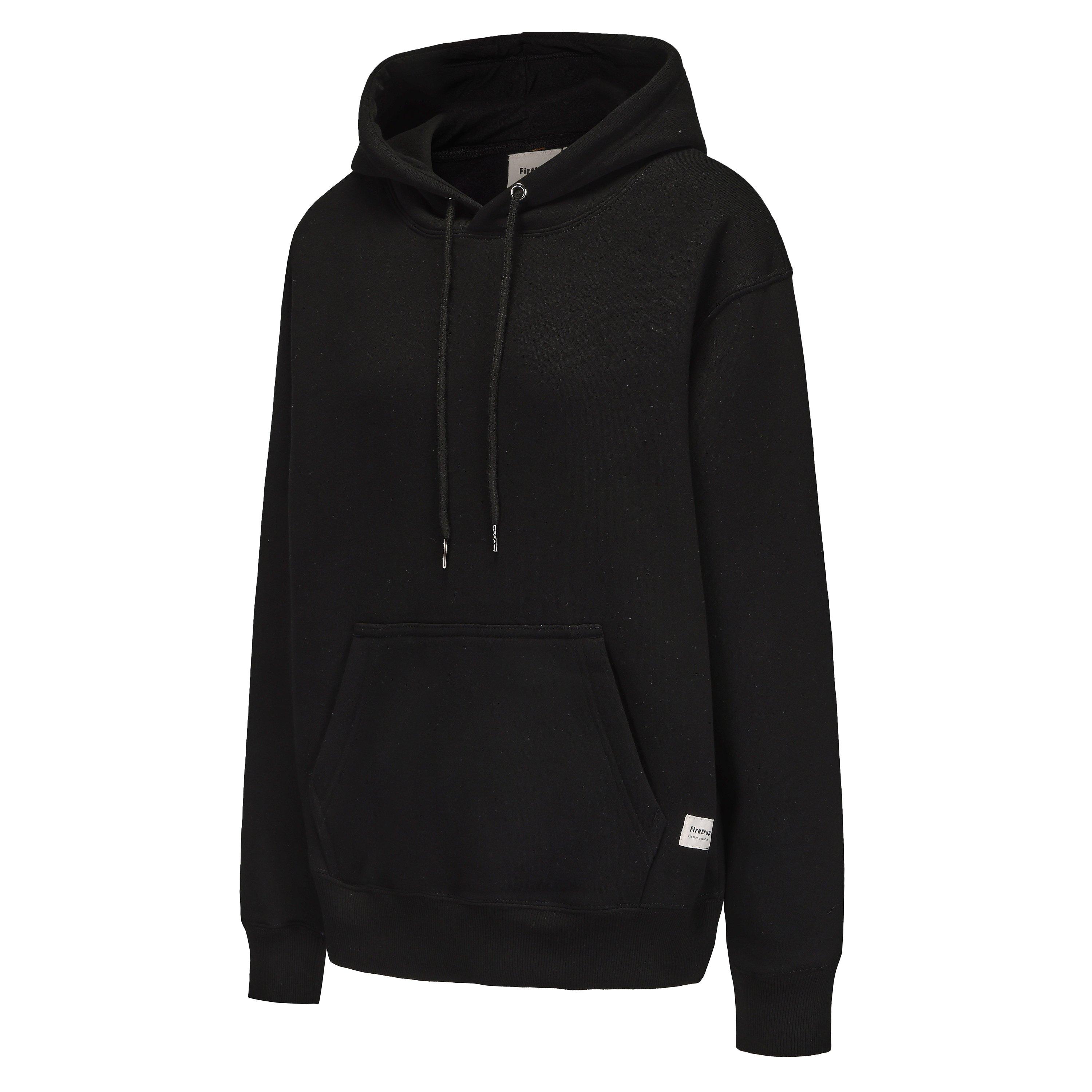 Black - Firetrap - Pullover Fleece Hoodie Mens - 2