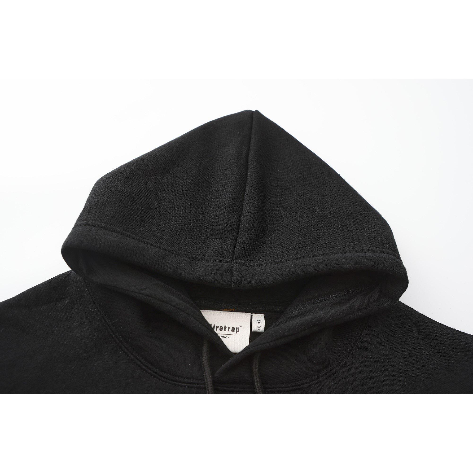 Black - Firetrap - Pullover Fleece Hoodie Mens - 4