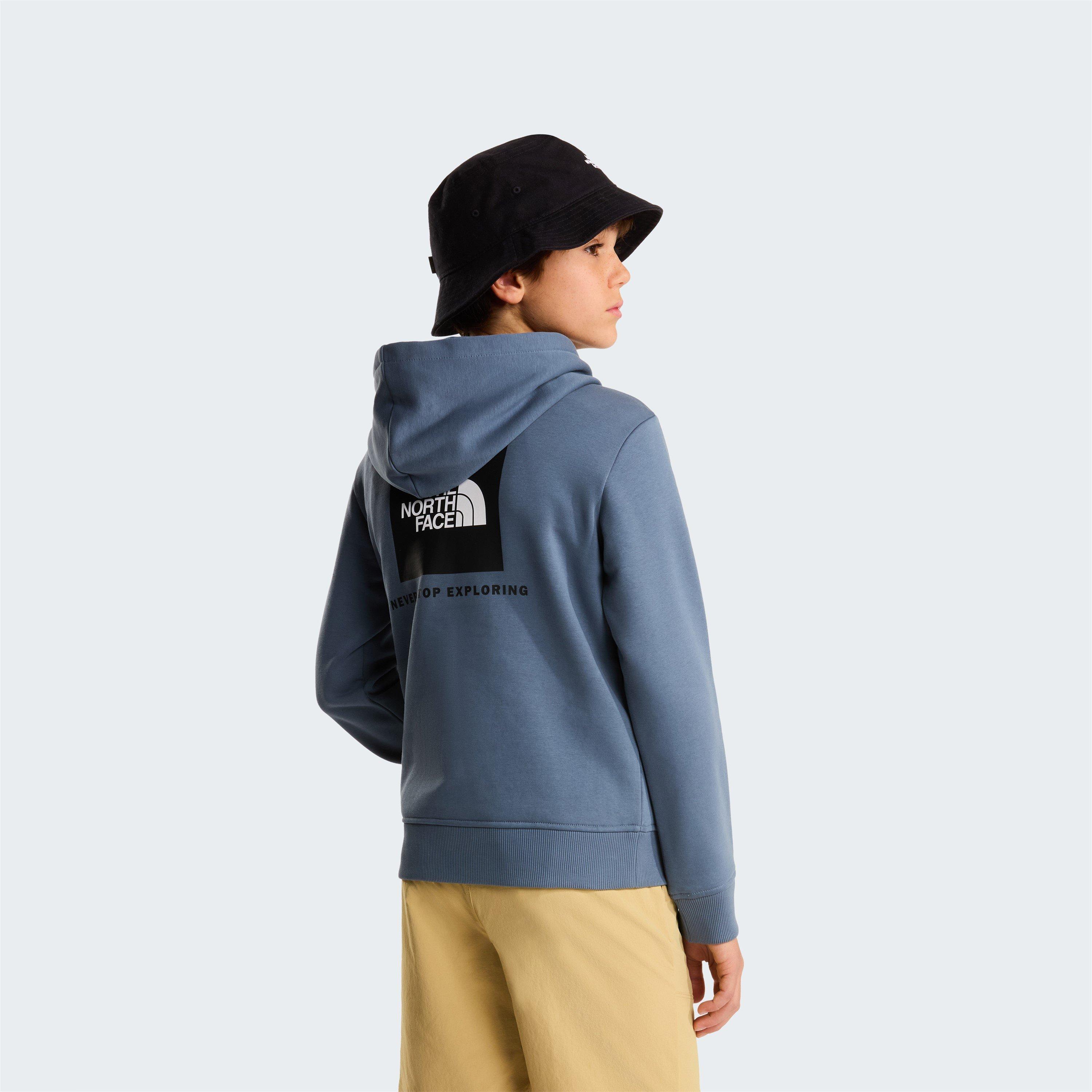 Grnite Grey 0U3 - The North Face - Unisex Kids TNF Box Never Stop Exploring Hoodie - 4